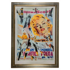 Antique Mimmo Rotella Original Signed and Numbered Work on Paper