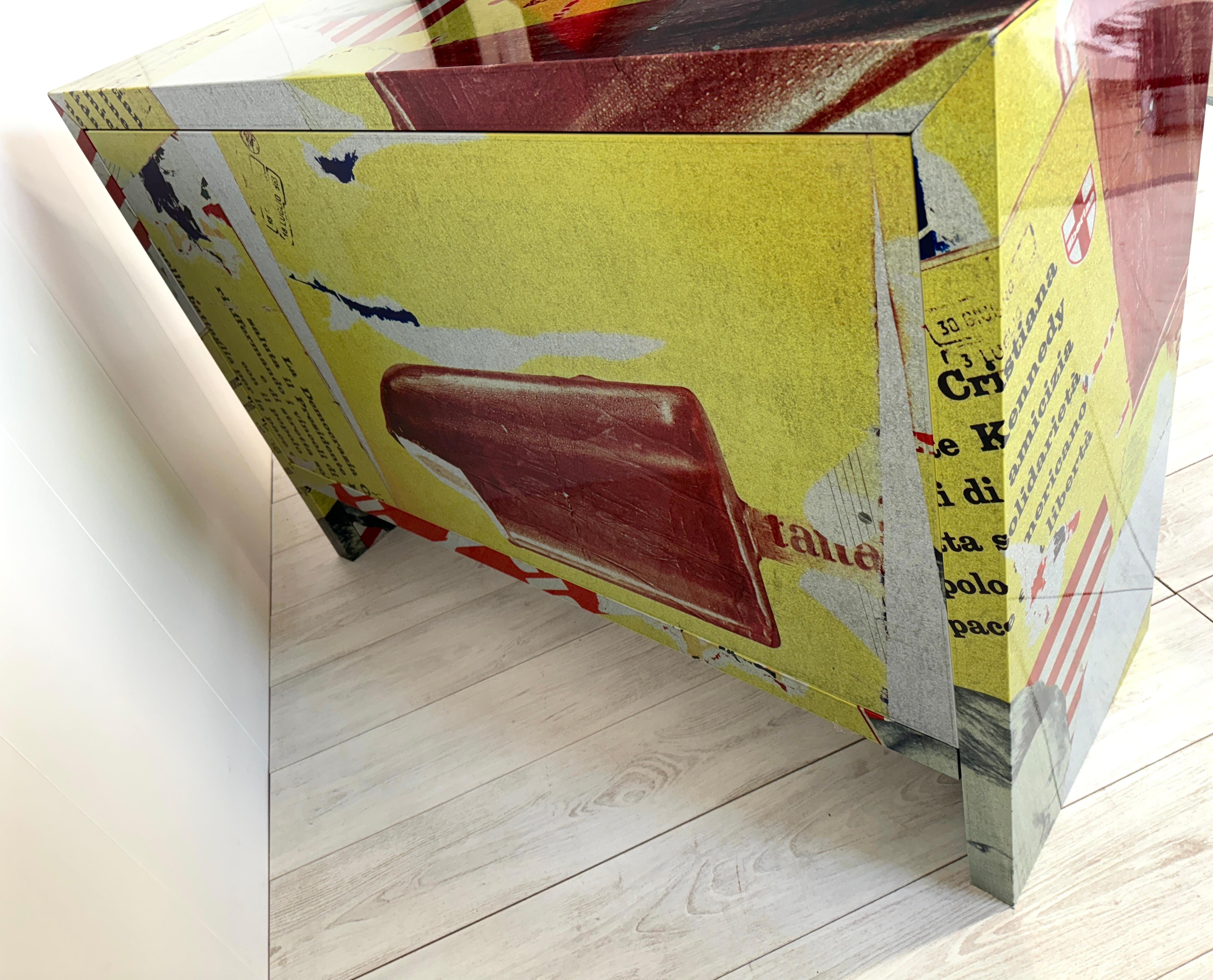 Mimmo Rotella, Marco Ferreri, Credenza Kennedy, ZeroDisegno, 2004, es. 1/99 5