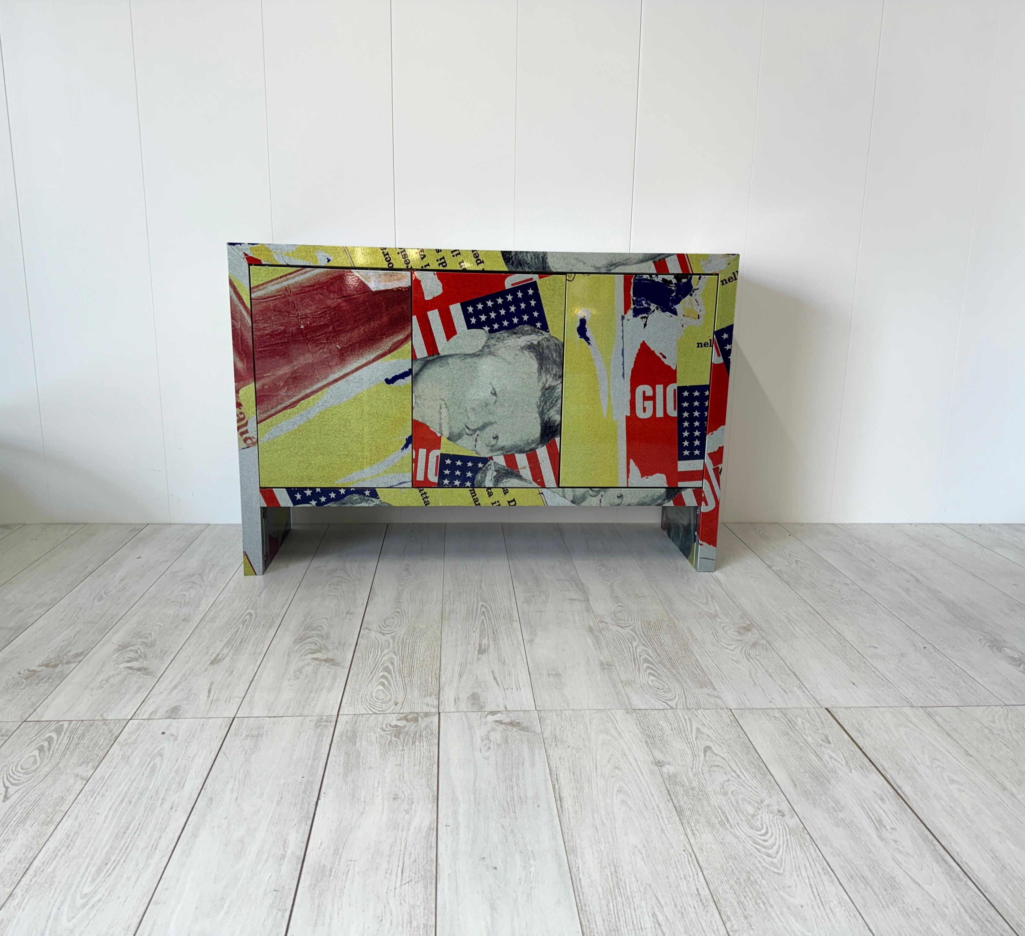 Italian Mimmo Rotella, Marco Ferreri, Credenza Kennedy, ZeroDisegno, 2004, es. 1/99
