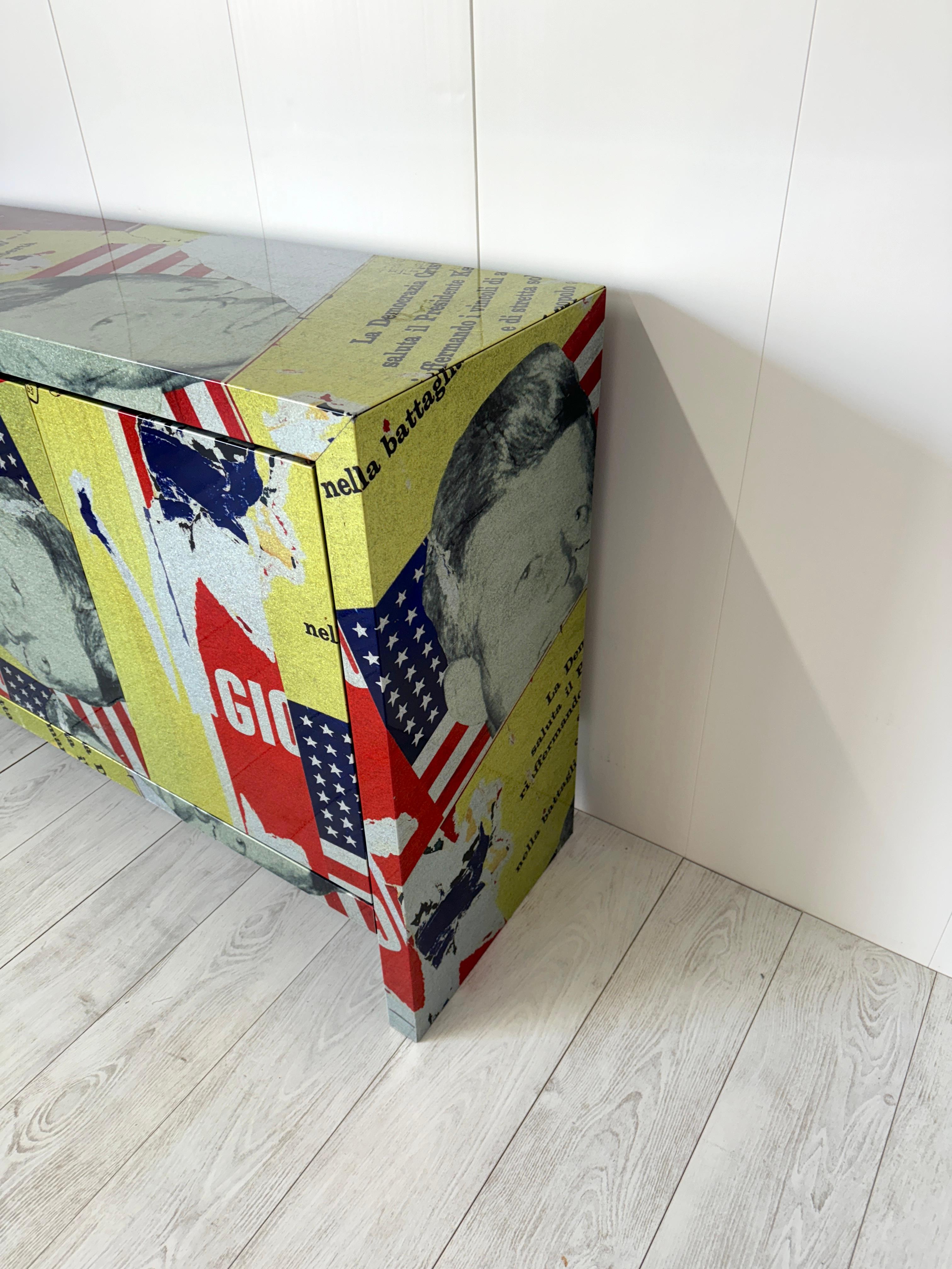 Mimmo Rotella, Marco Ferreri, Credenza Kennedy, ZeroDisegno, 2004, es. 1/99 1