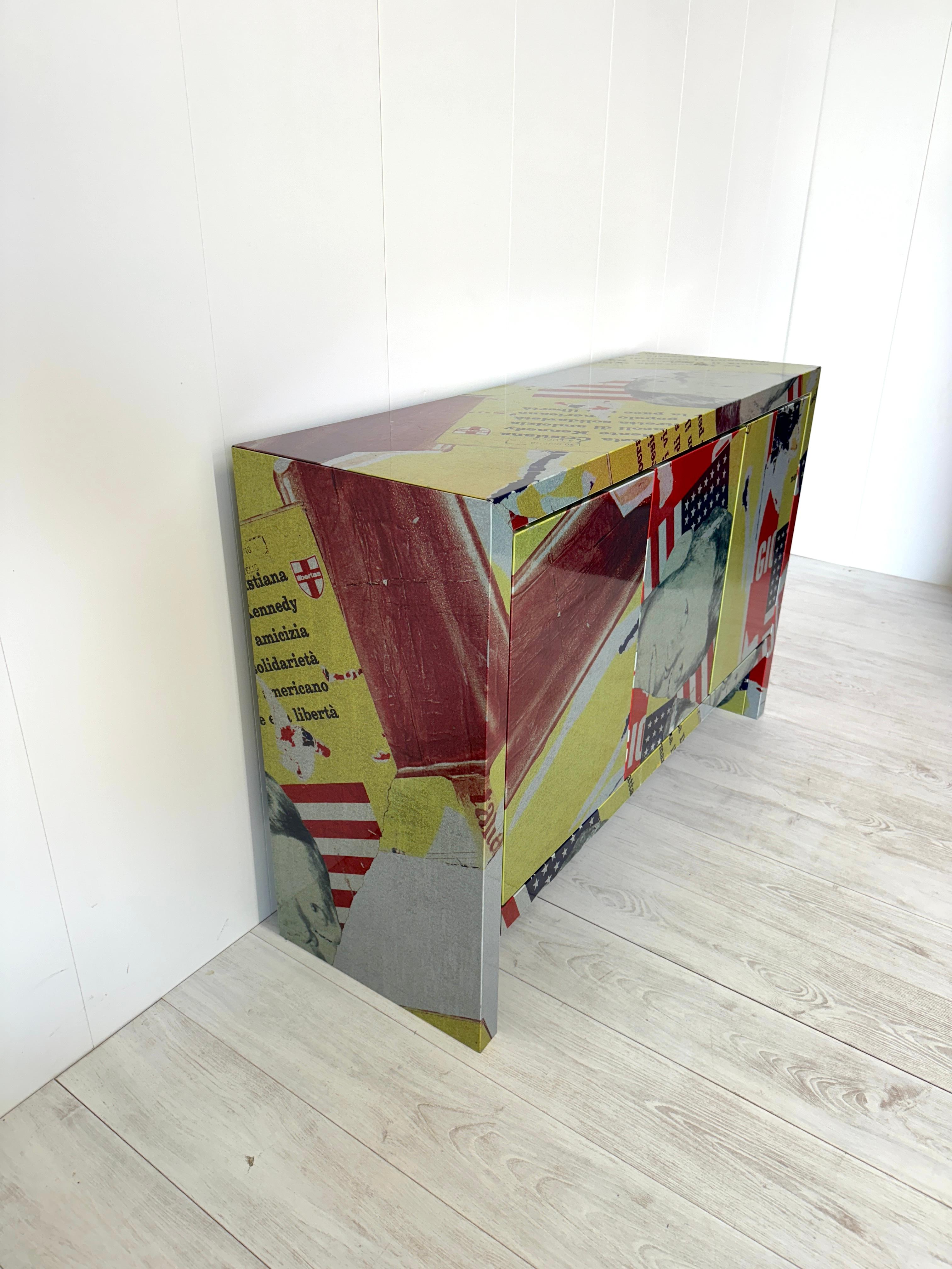 Mimmo Rotella, Marco Ferreri, Credenza Kennedy, ZeroDisegno, 2004, es. 1/99 2