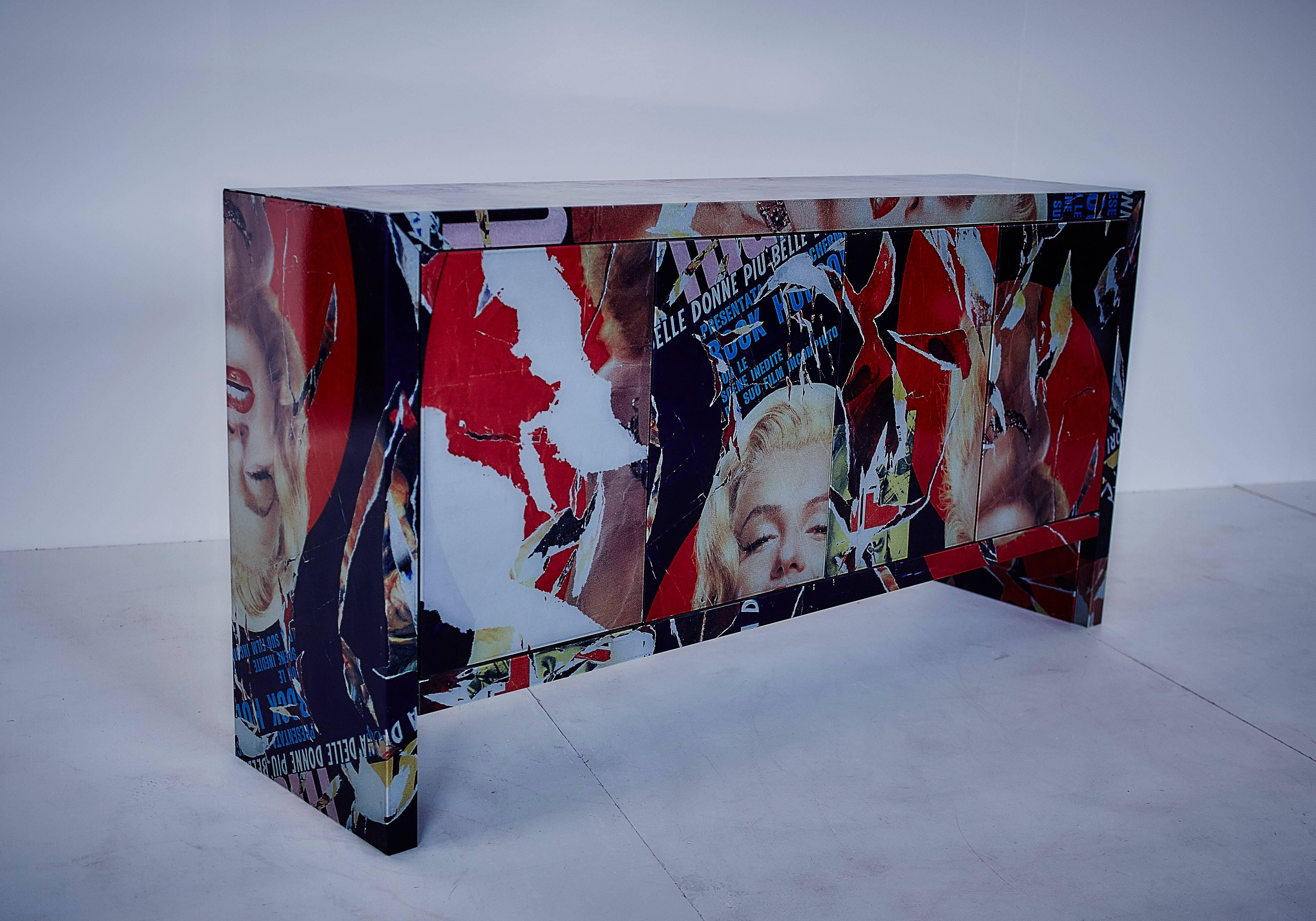 Mimmo Rotella Furniture
Designer: Mimmo Rotella & Marco Ferrari
Four-door sideboard called 