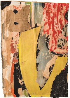 Untitled  - Decollage on Paper by Mimmo Rotella - 1957