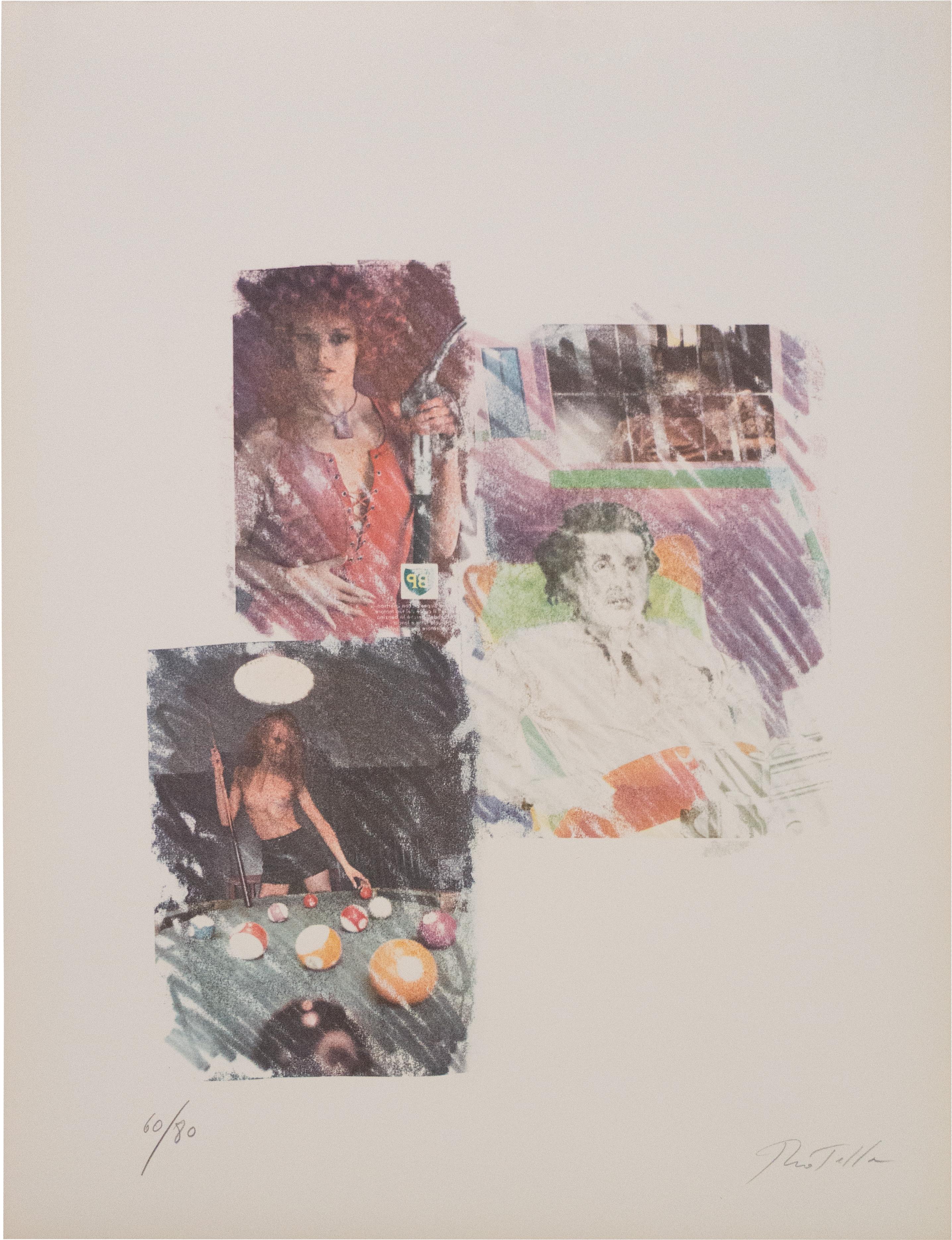 Erotellica, 1974, Lithografie, Pop, Nouveau Realisme  – Print von Mimmo Rotella