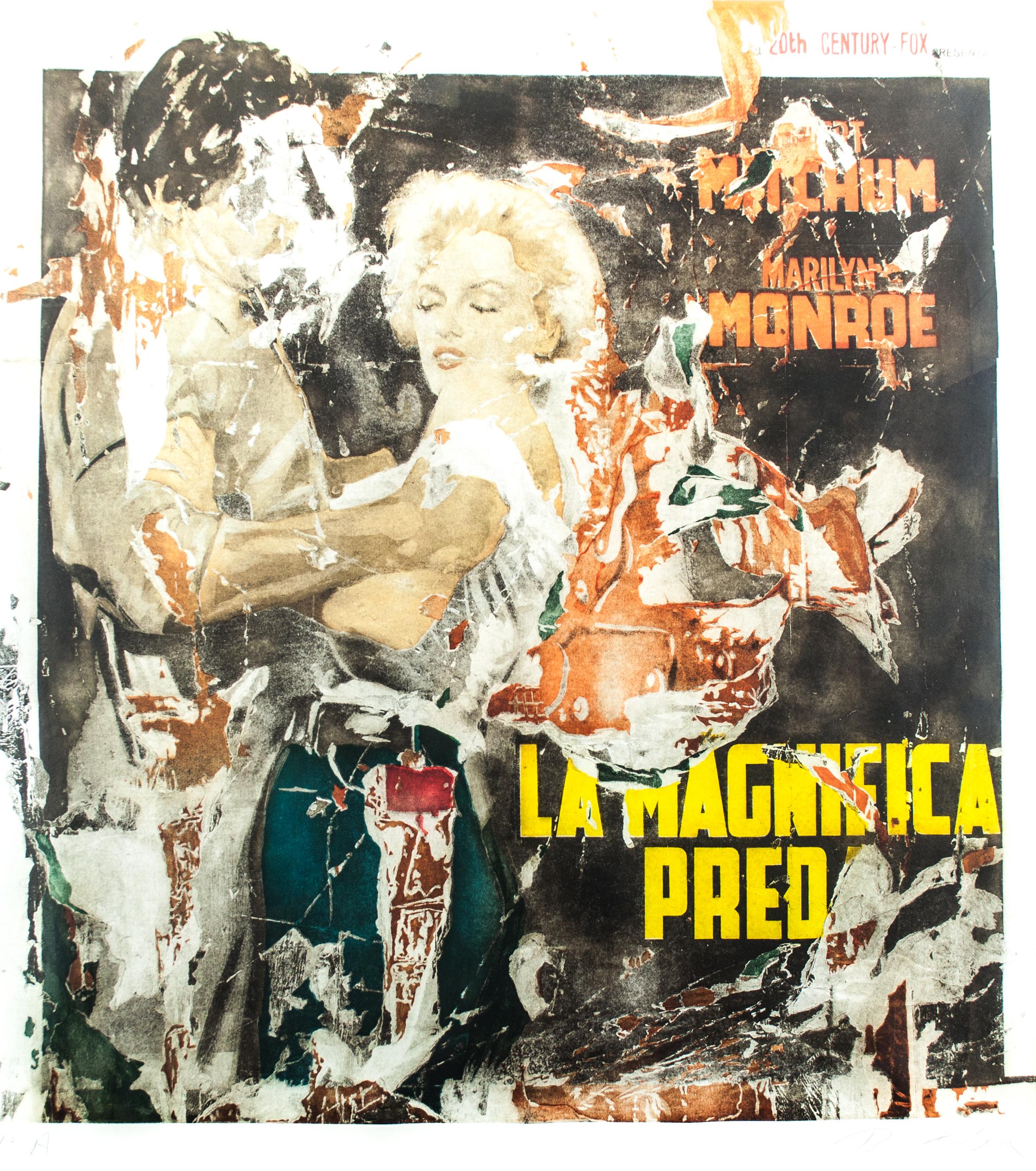 Mimmo Rotella Abstract Print - La Magnifica Preda