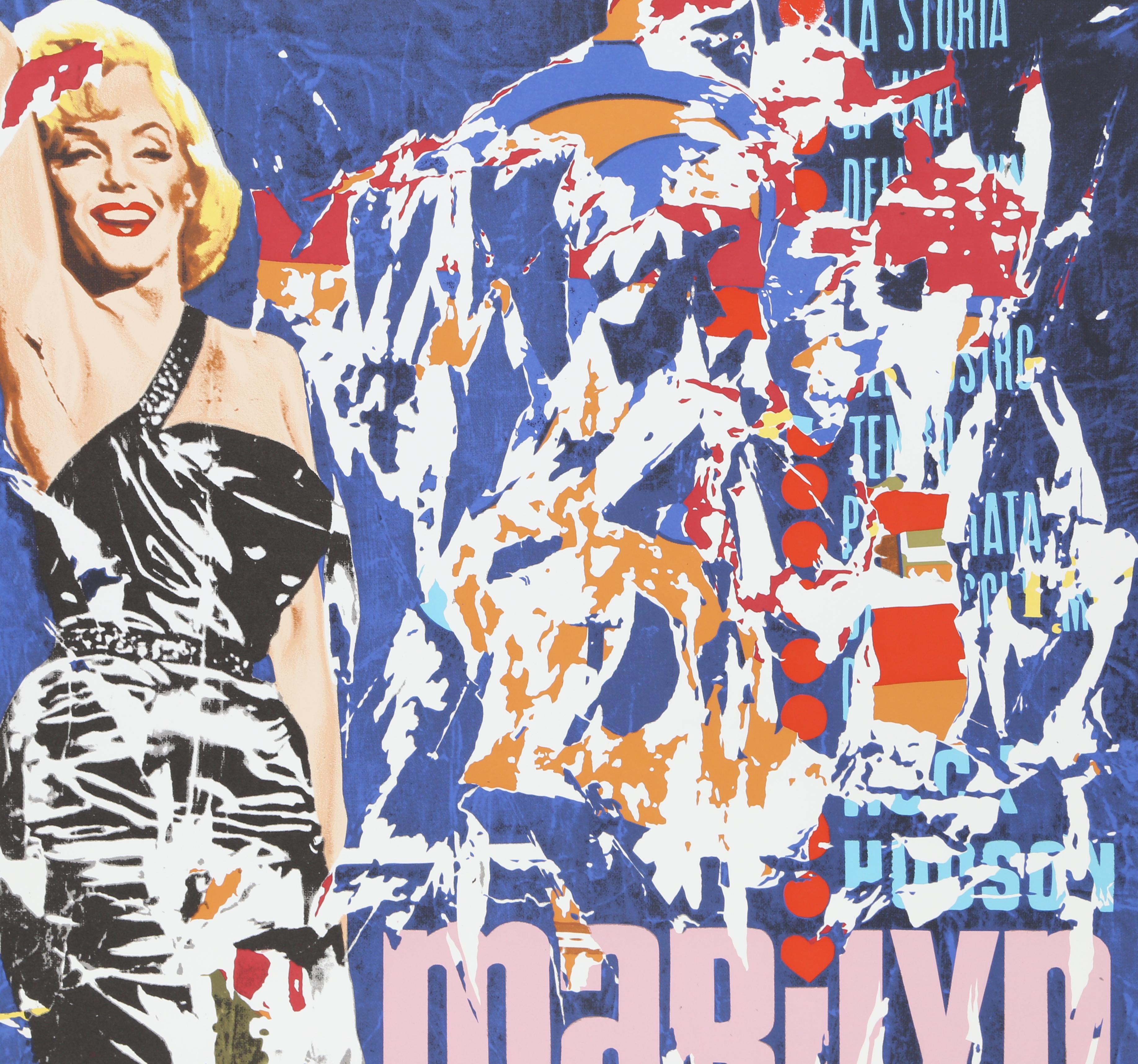 Marilyn Monroe III, Pop-Art-Raumteilerdruck von Mimmo Rotella im Angebot 1