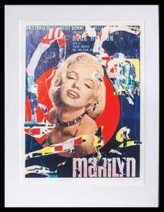 Marilyn, Pop Art Silkscreen by Mimmo Rotella