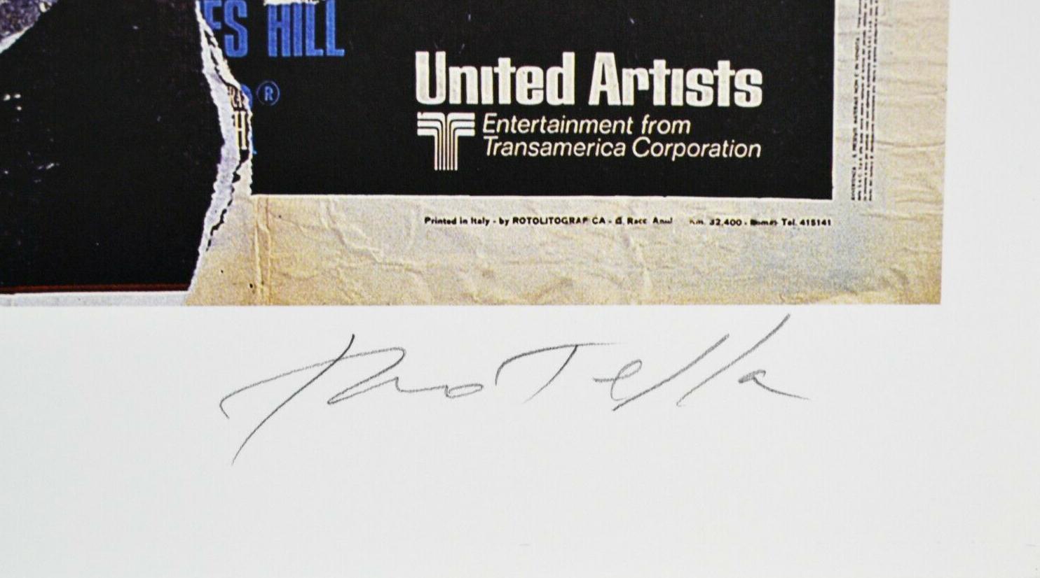 Mimmo Rotella - Decollage Hollywood Gary Cooper Burt Lancaster Italian Pop Art en vente 2