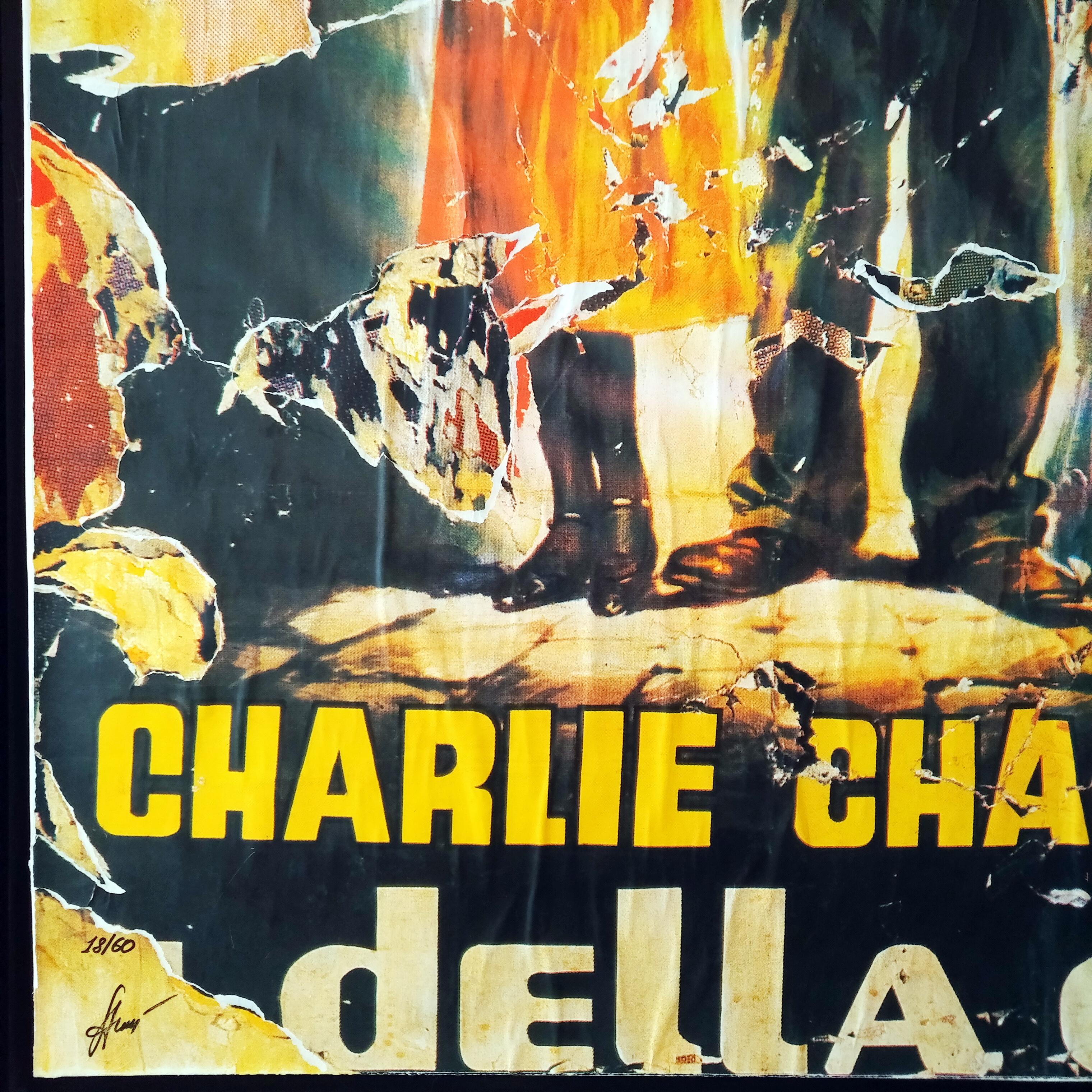 Mimmo Rotella Les Lights de la ville sérigraphie sur toile en vente 5