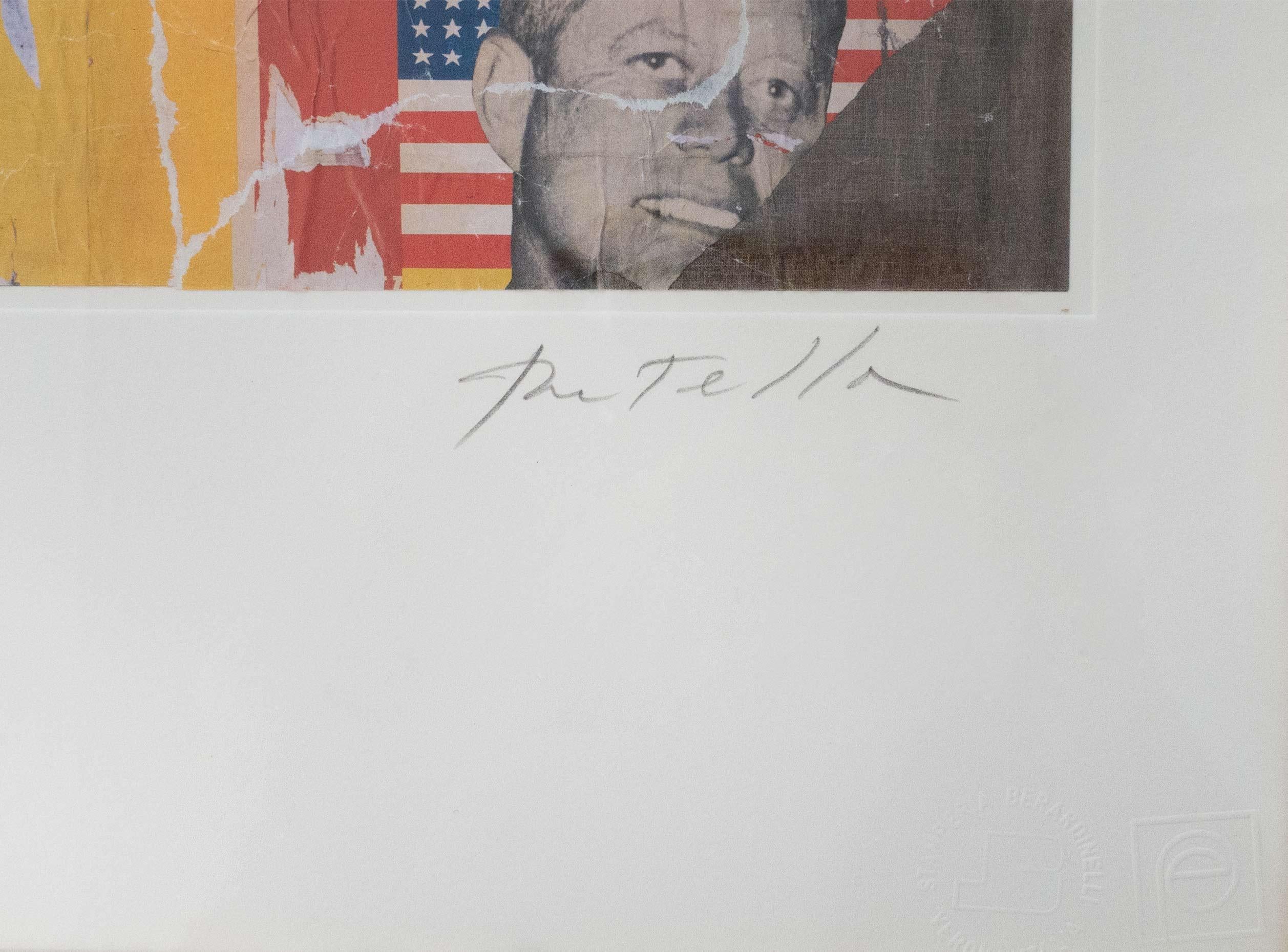 Ohne Titel, Pop, Nouveau Realisme, Kennedy (Pop-Art), Print, von Mimmo Rotella