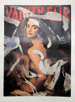 Vanity Fair, Penelope Cruz, Pop-Art- Serigraphie von Mimmo Rotella