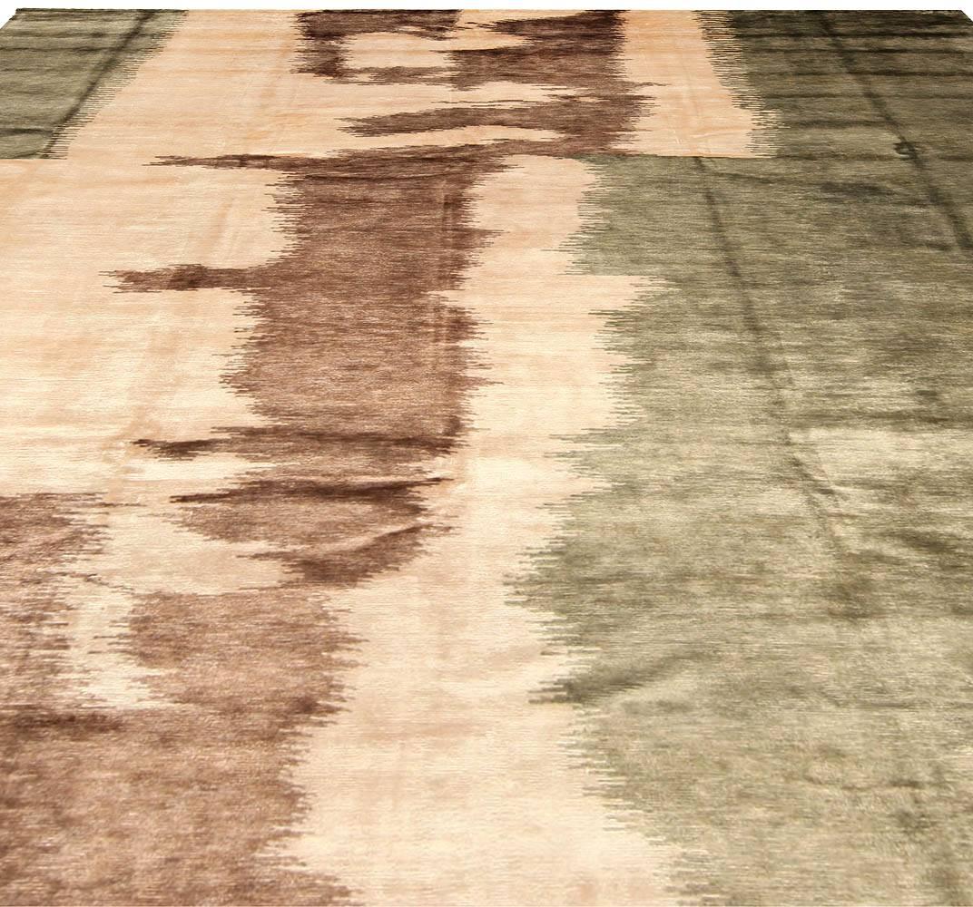 Alfombra moderna abstracta de lana con diseño Mimosa de Doris Leslie Blau Moderno en venta