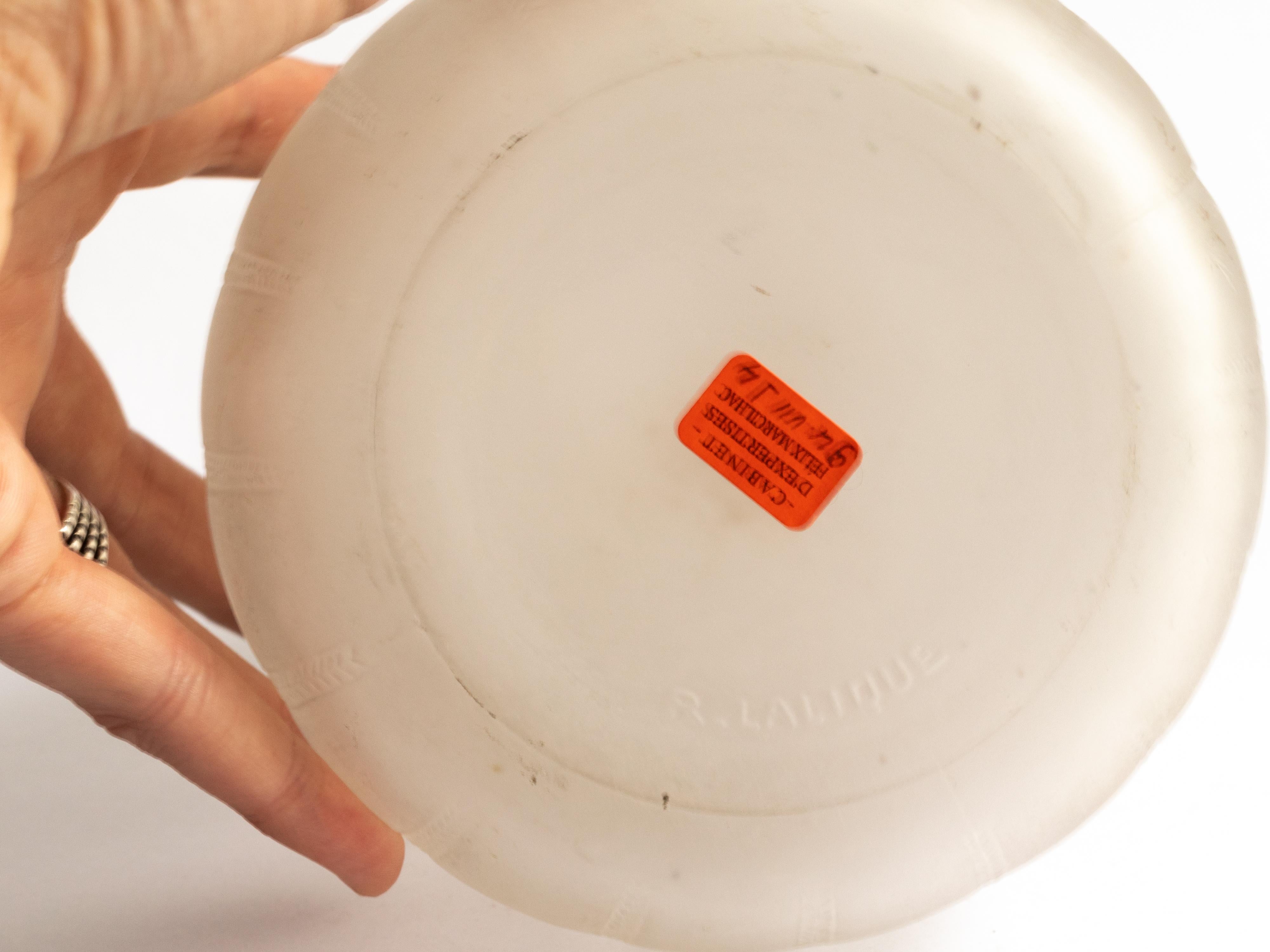 Jarrón de cristal Mimosa de René Lalique, 1921 Vidrio soplado en venta