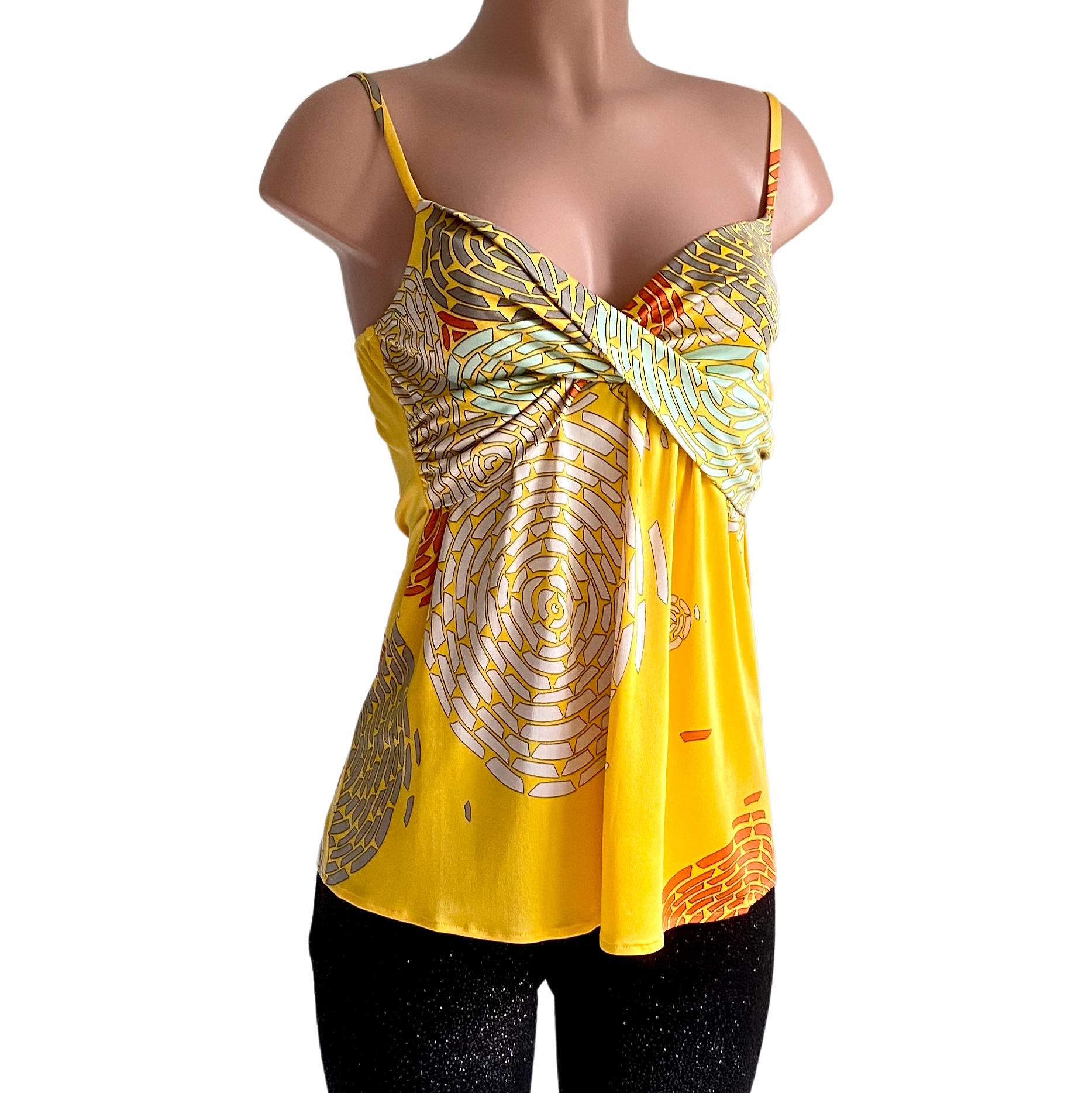 yellow silk cami