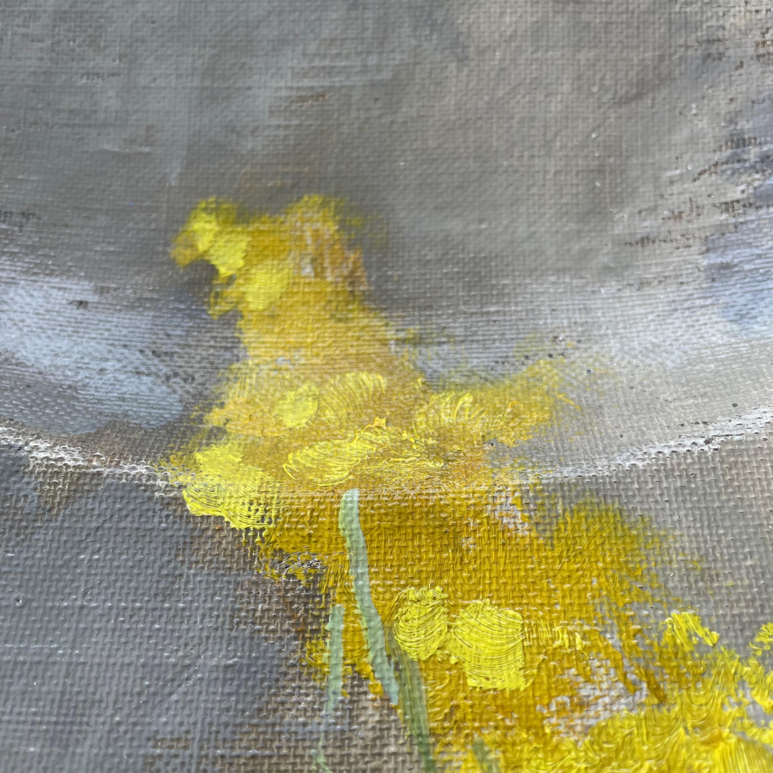 Wall Art Installation: Ceramic Plates/Oil on Canvas - 
