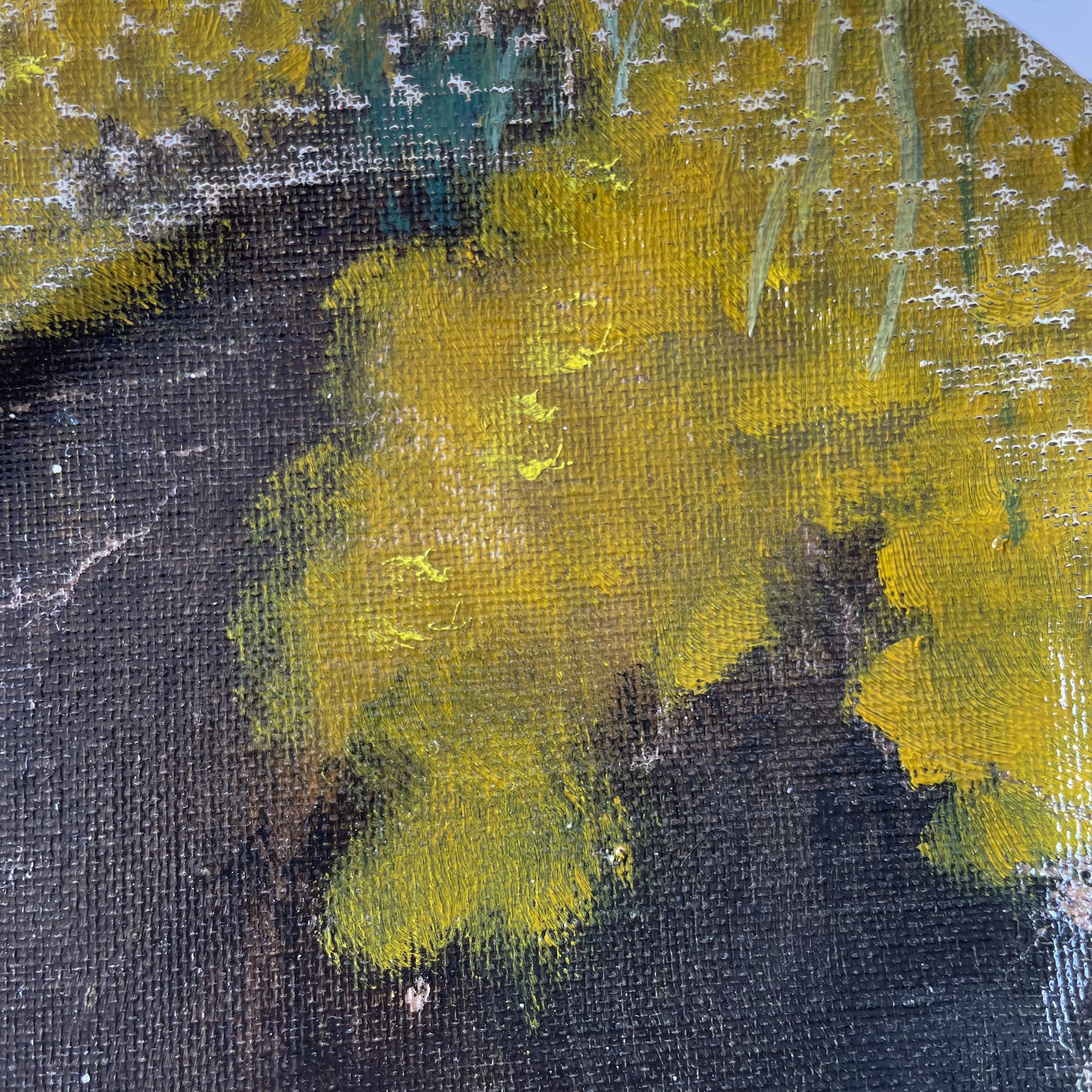 Wall Art Installation: Ceramic Plates/Oil on Canvas - 