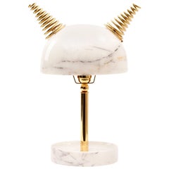Min Lilla Anime Leylak Marble Table Lamp with Polished Brass