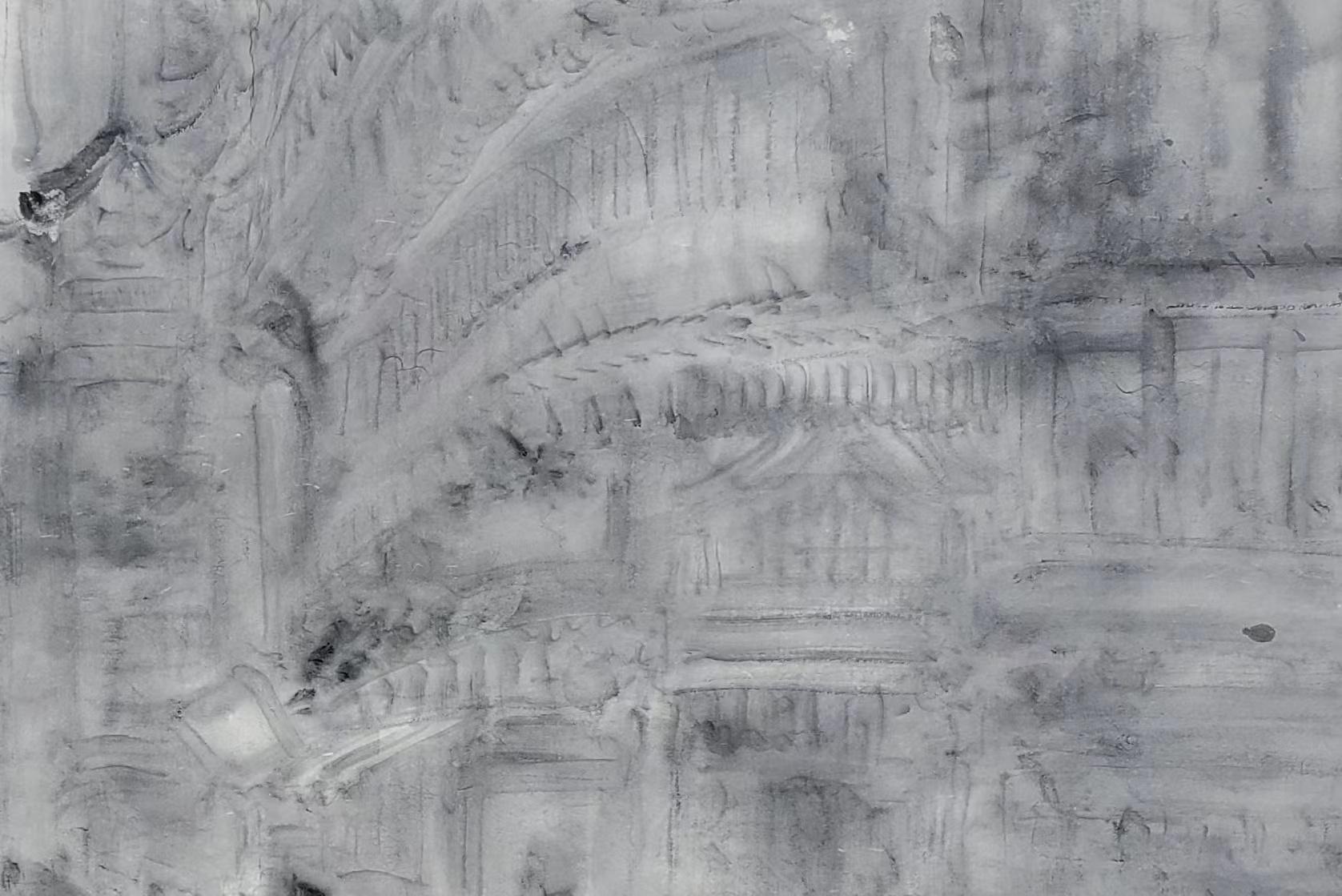 Pittura a inchiostro cinese-Paesaggio- L'ultimo inverno-estate n. 2 - Painting Moderno di Min Ying