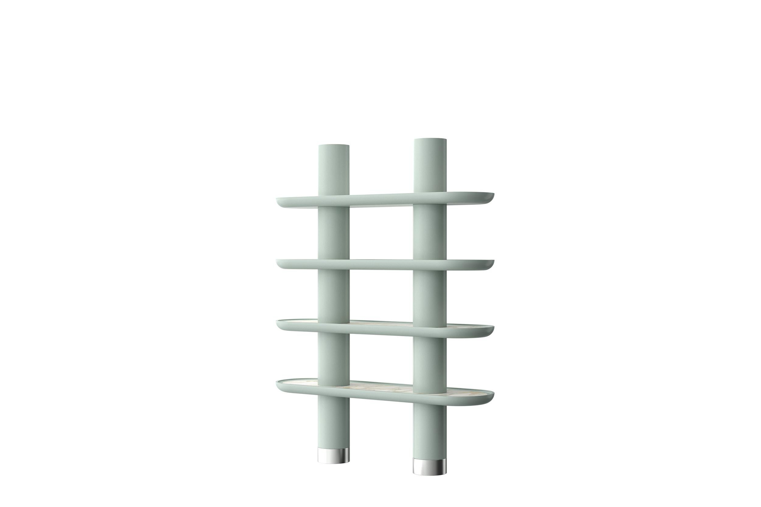 Post-Modern Mina 150, Lacquered Library with Four Shelves and Two Columns by Ultramobili For Sale
