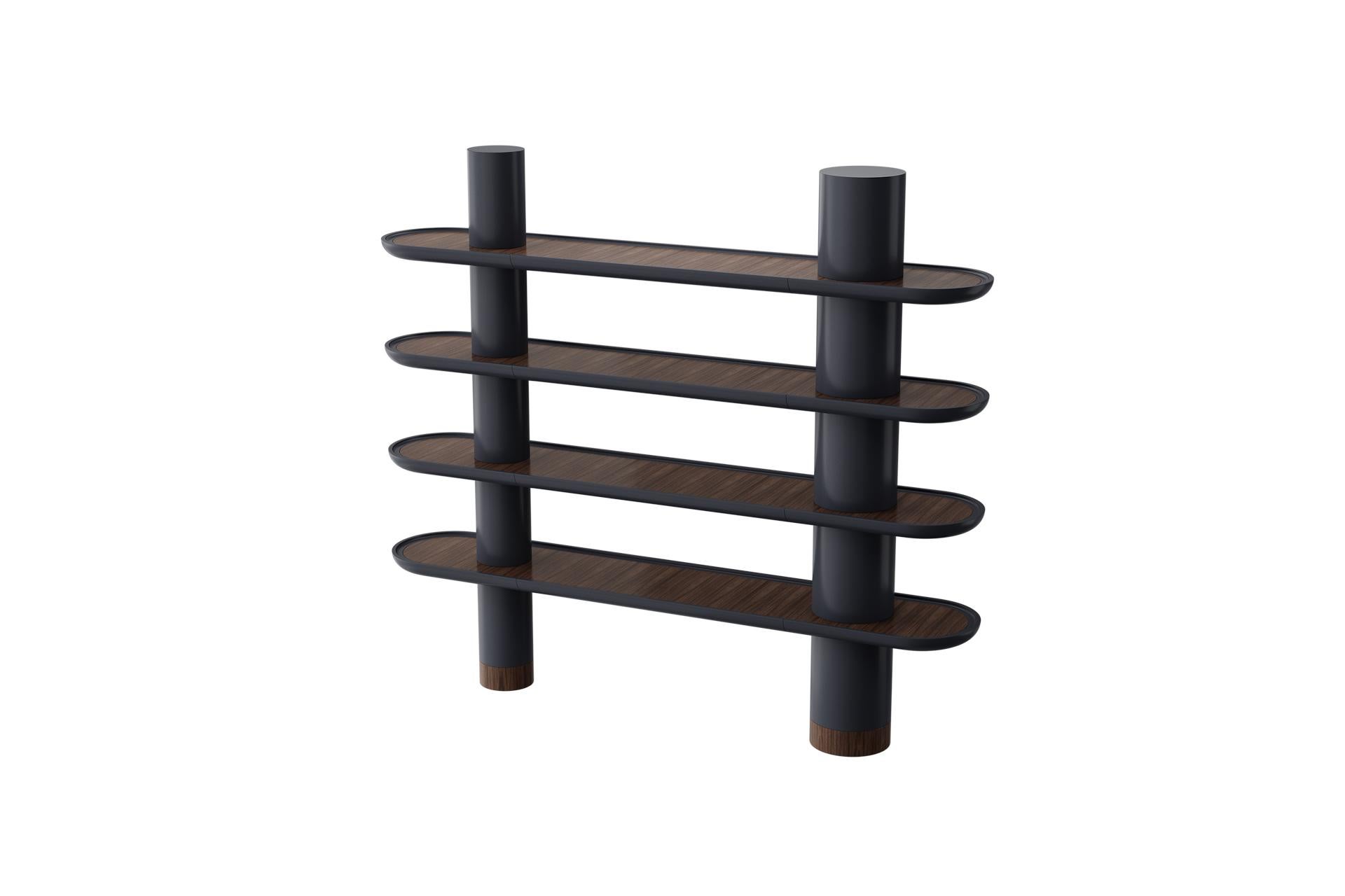 italien Minas 240 Finition laquée gris graphite et noyer par Ultramobili en vente