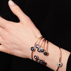 Mina Diamonds, Black Enamel and Rose Gold Bracelet