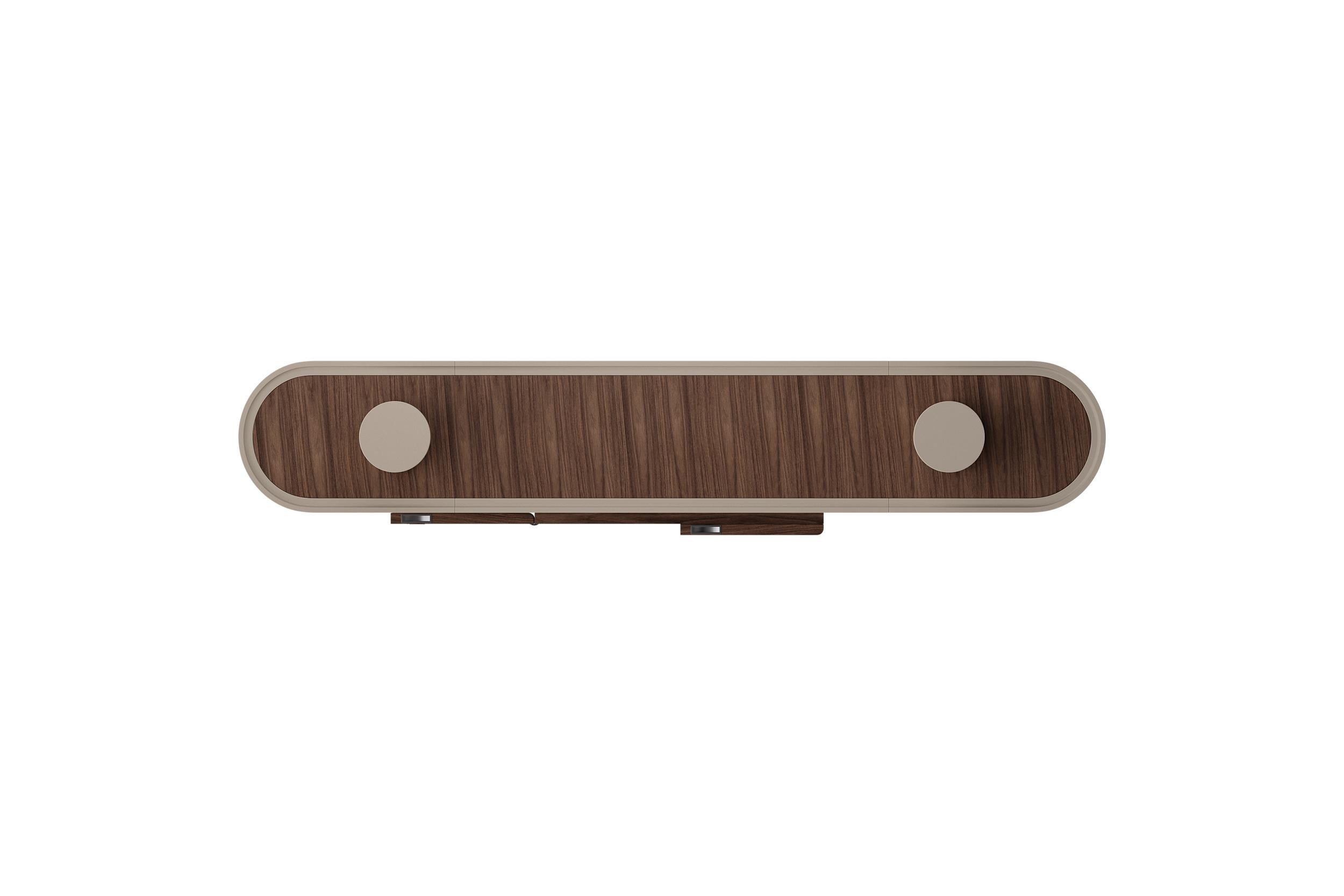 Mina Int 1, Walnut Modular Bookcase Library Wall Units by Ultramobili In New Condition For Sale In Geneve, CH