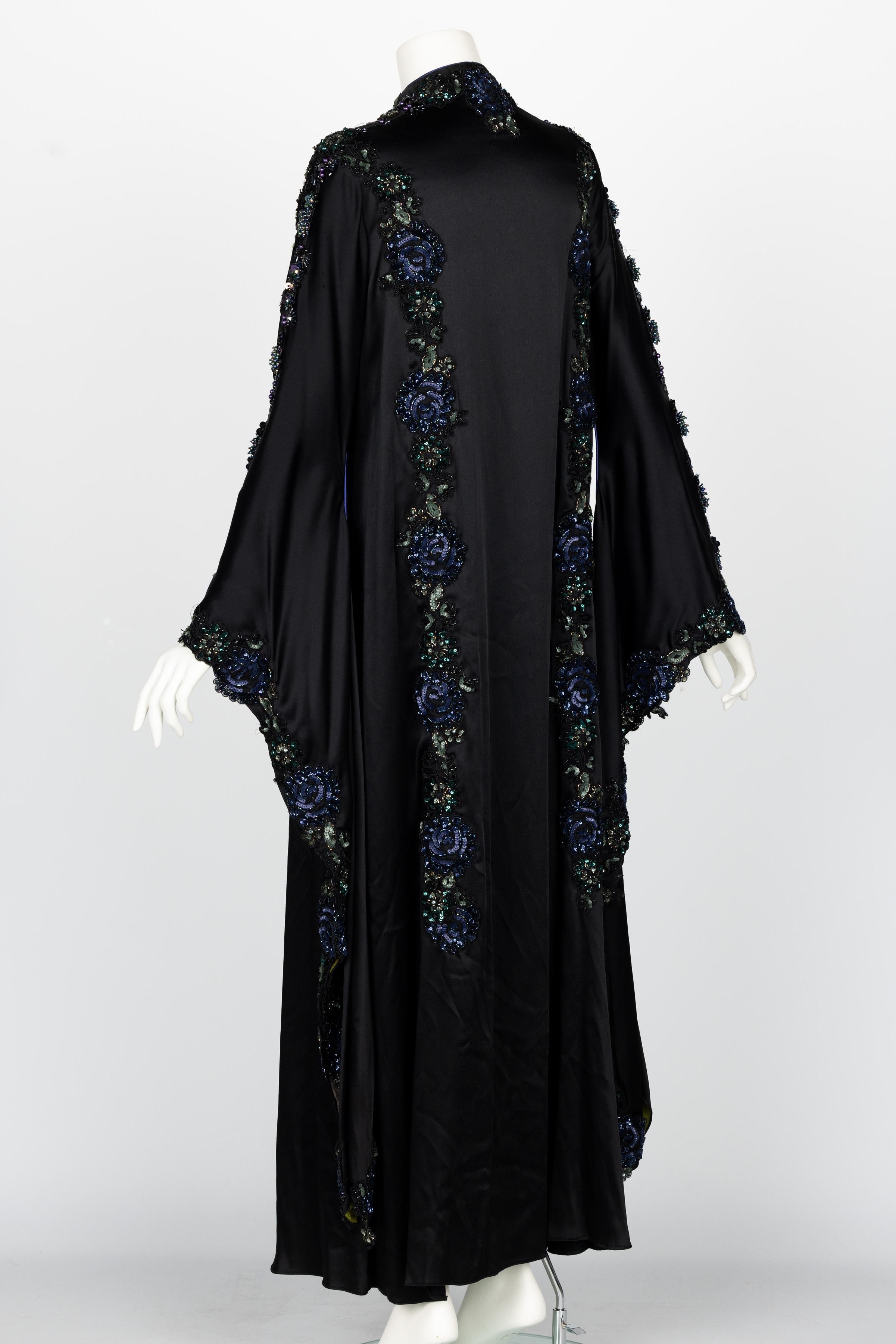 Women's Mina Poe Paris Embellished Silk Caftan Dress
