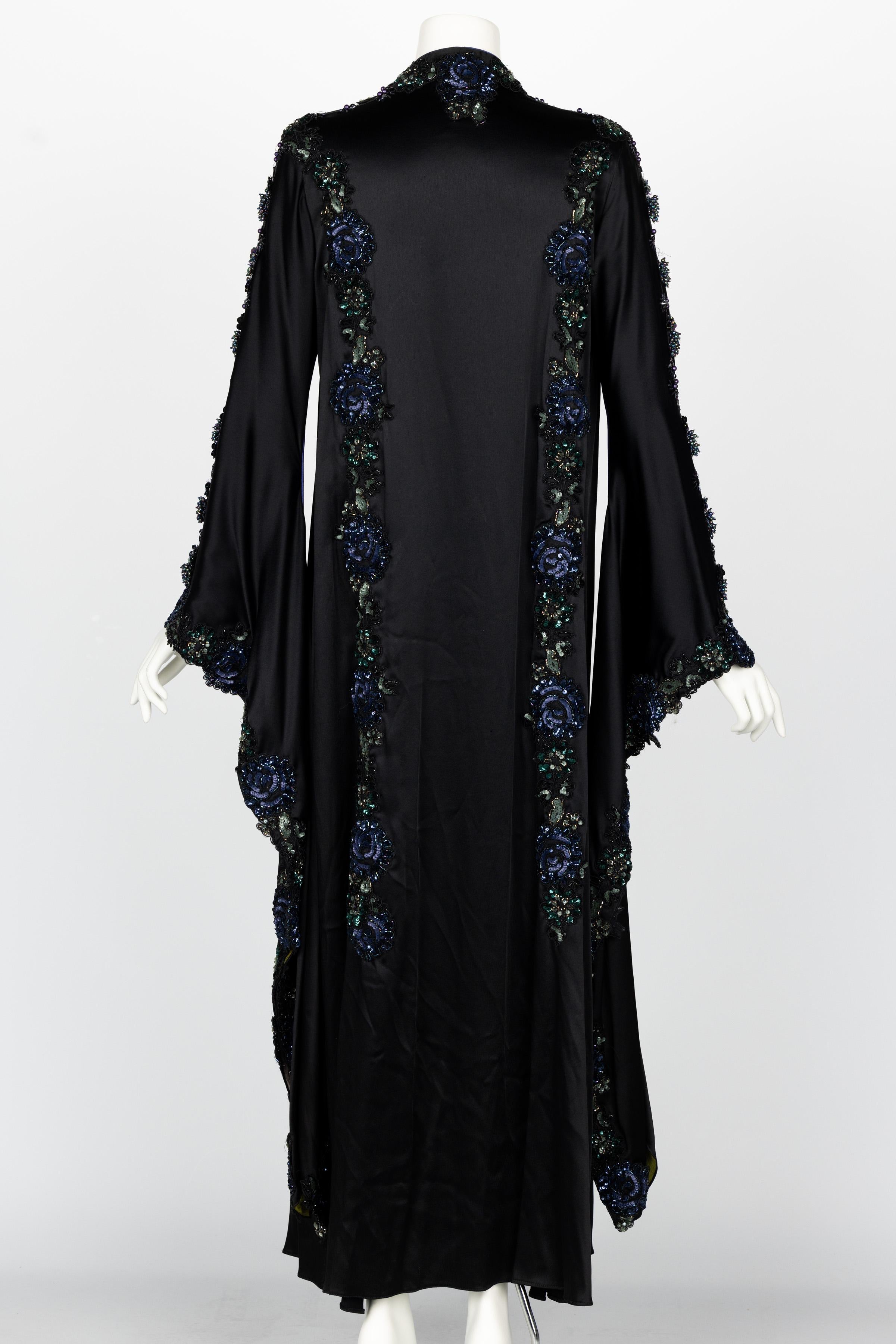 Mina Poe Paris Embellished Silk Caftan Dress 1