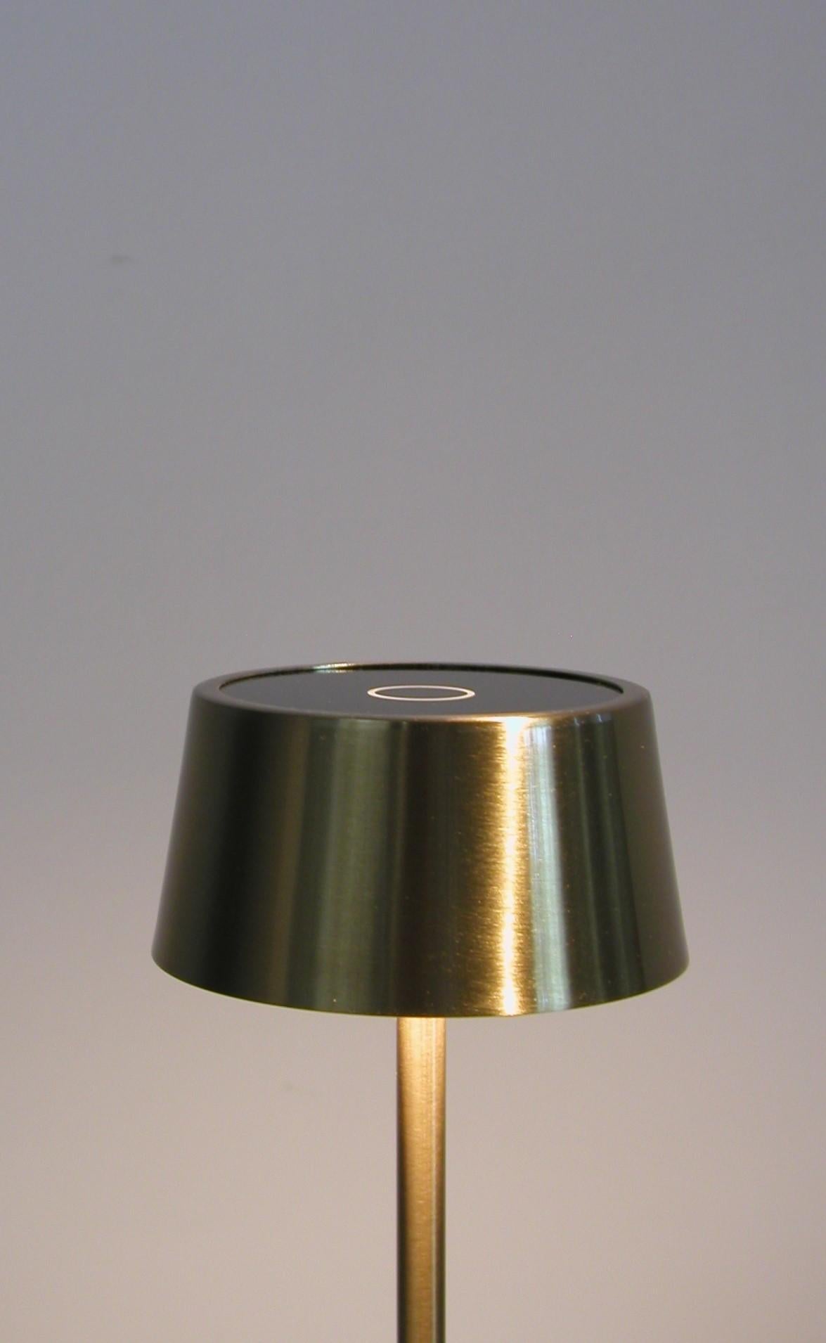 Modern MINA rechargable lamp, brass finish- by 247lab For Sale