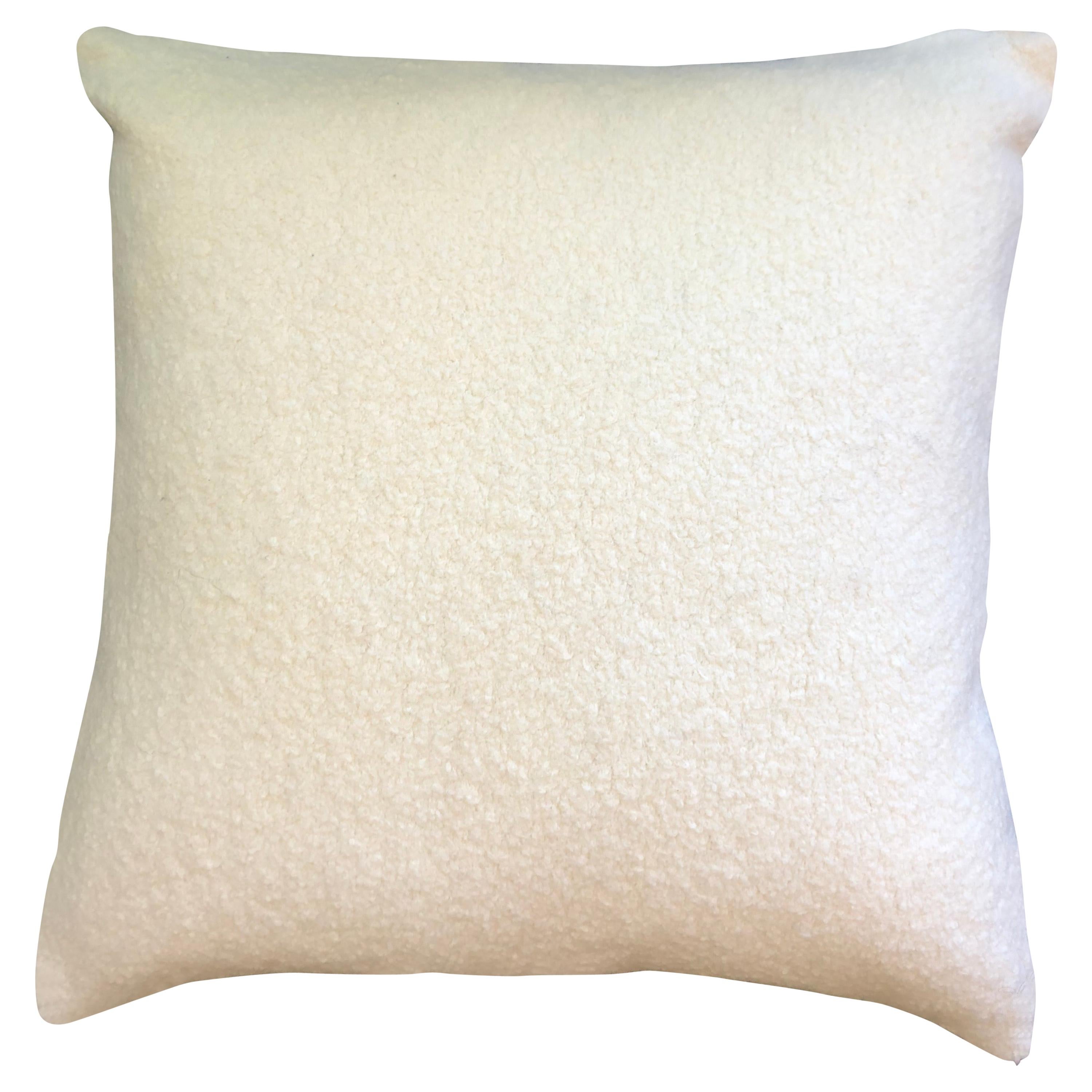 "Mina" Square Boiled Wool Pillow by Le Lampade For Sale