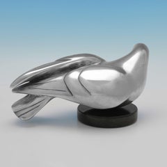 Mina Sunar, Signed Limited Edition of 25 Dove Sculpture in Silver, London 1999