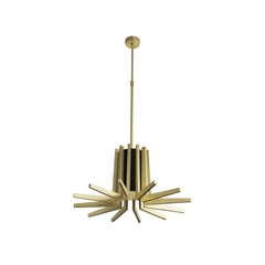 Mid-Century Modern Mina Brass Suspension Lamp by Carlo Donati