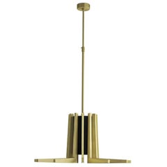 Mid-Century Modern Mina Brass Suspension Lamp by Carlo Donati