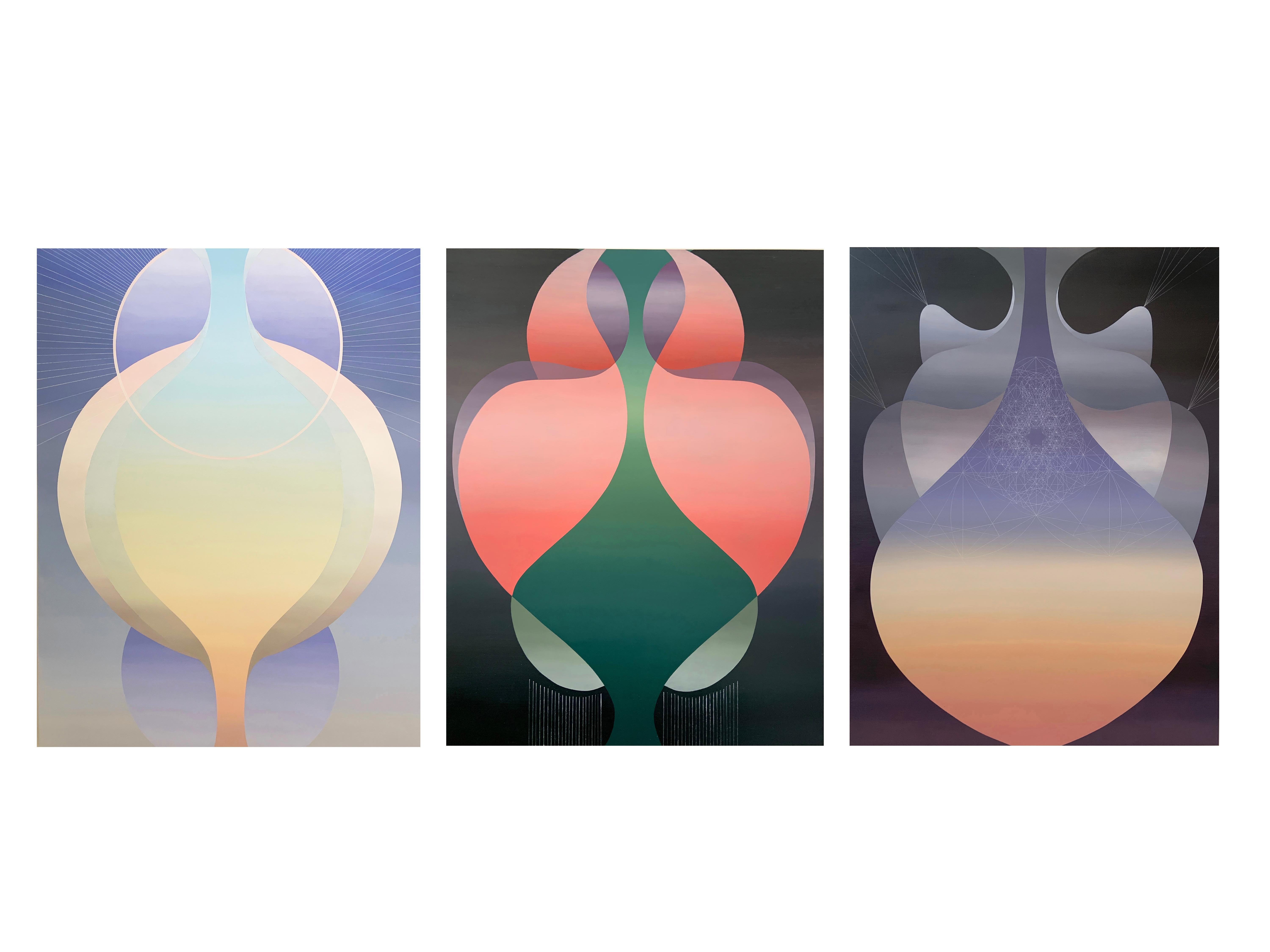 STATE OF BEING (Bud) large sensual abstract painting For Sale 5