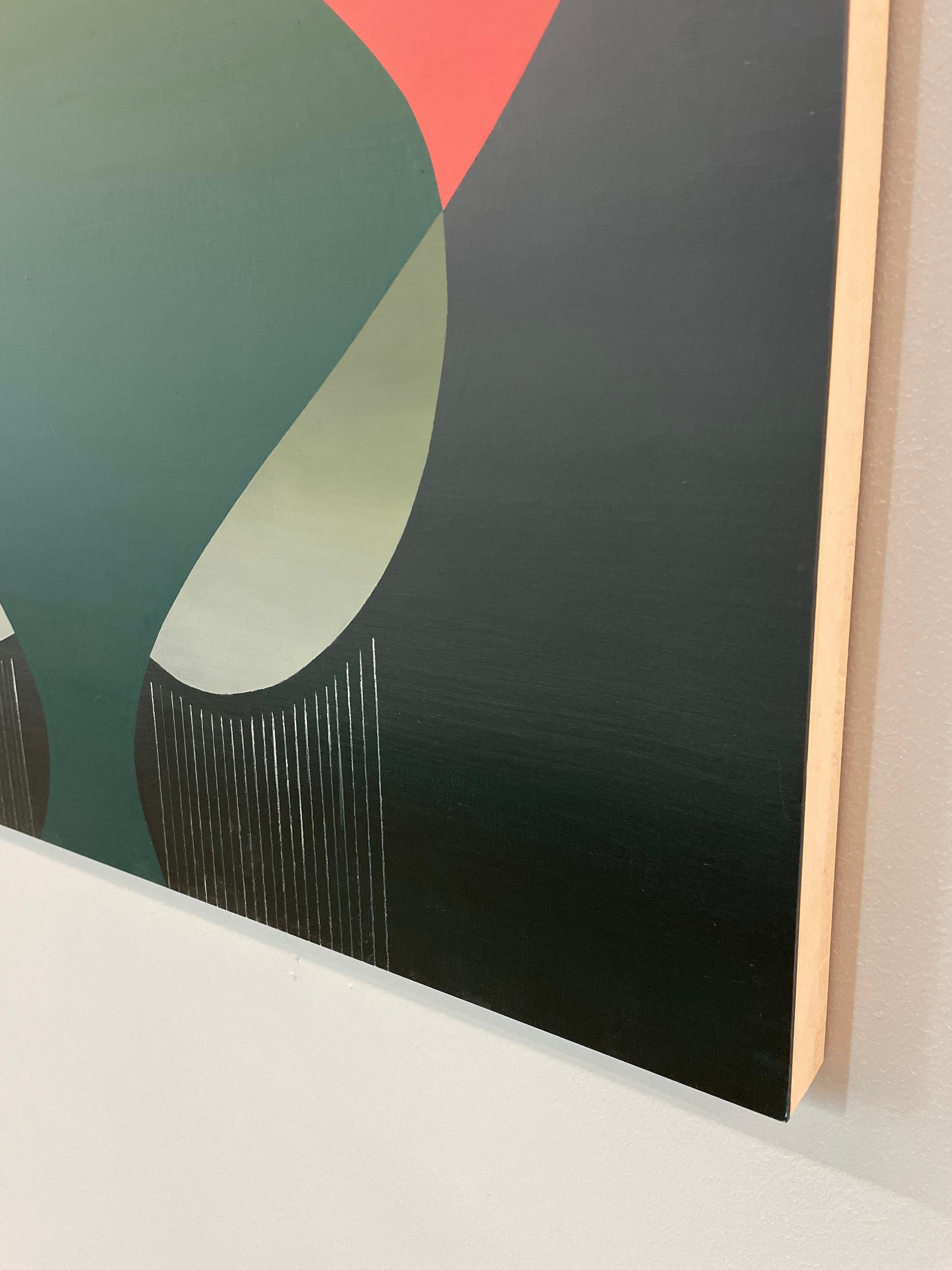 STATE OF BEING (Bud) large sensual abstract painting - Abstract Geometric Painting by Minako Iwamura