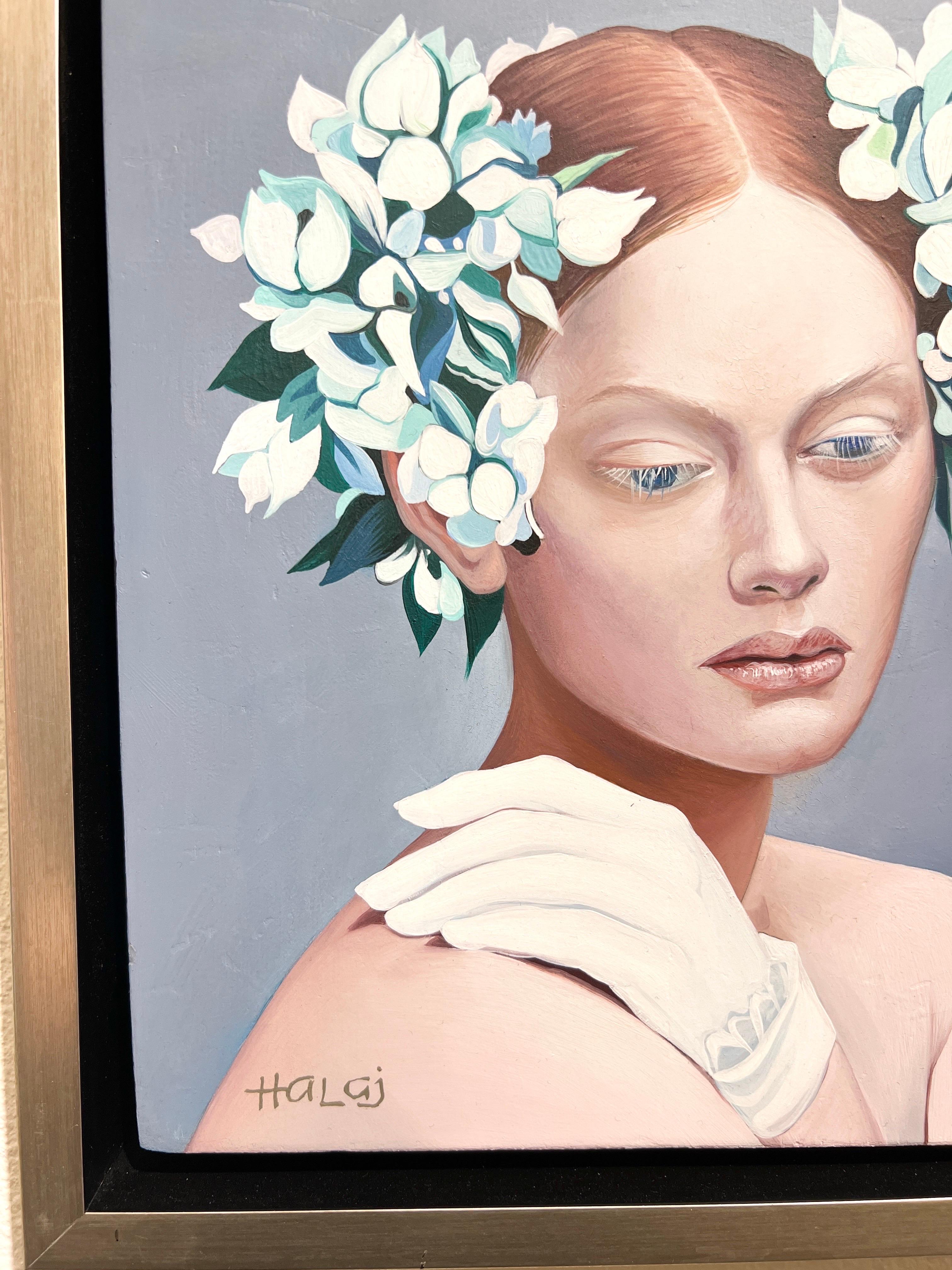 Contemporary, Floral Portrait. Floral Minas Halaj  en vente 2