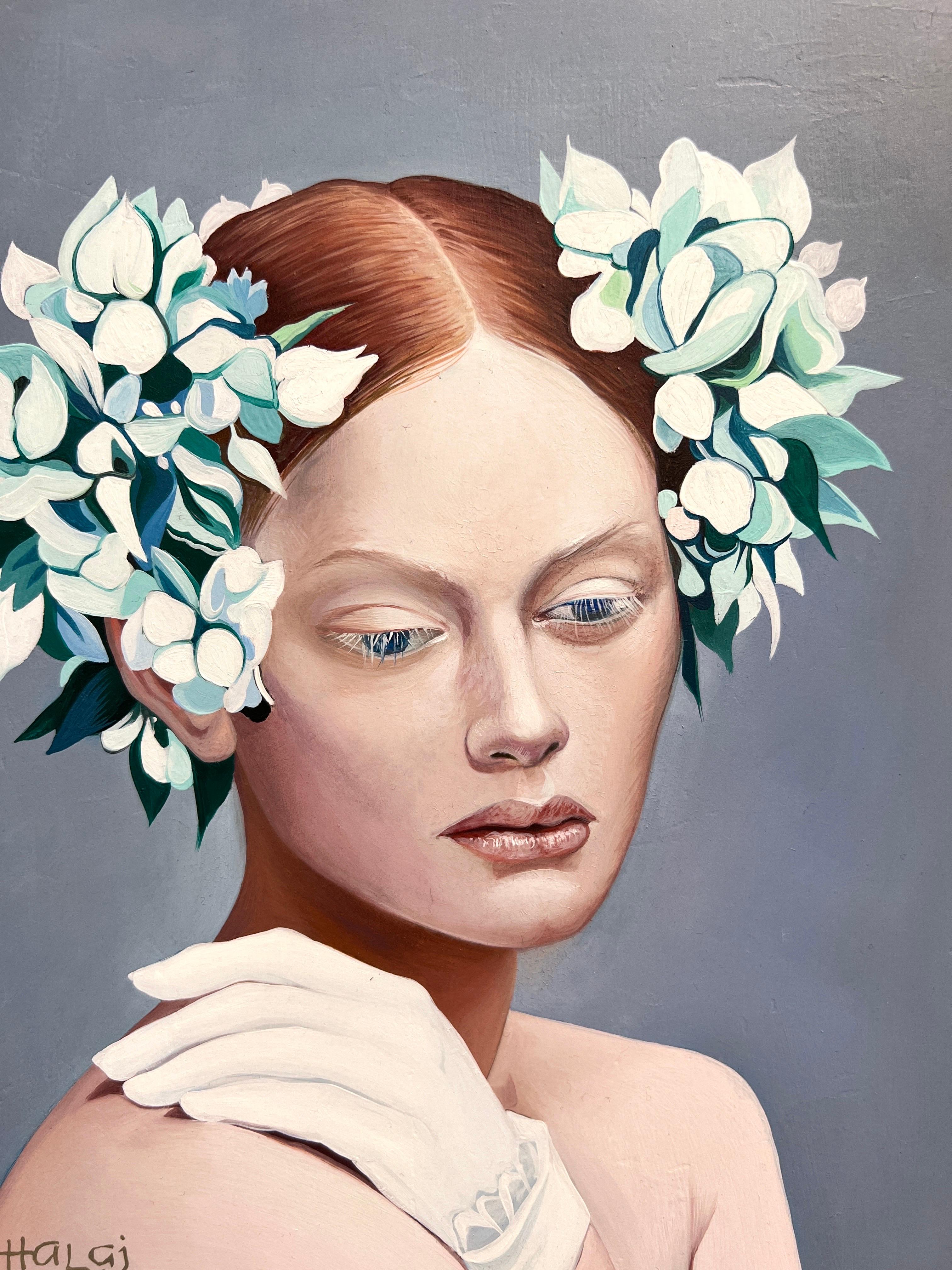 Contemporary, Floral Portrait. Floral Minas Halaj 