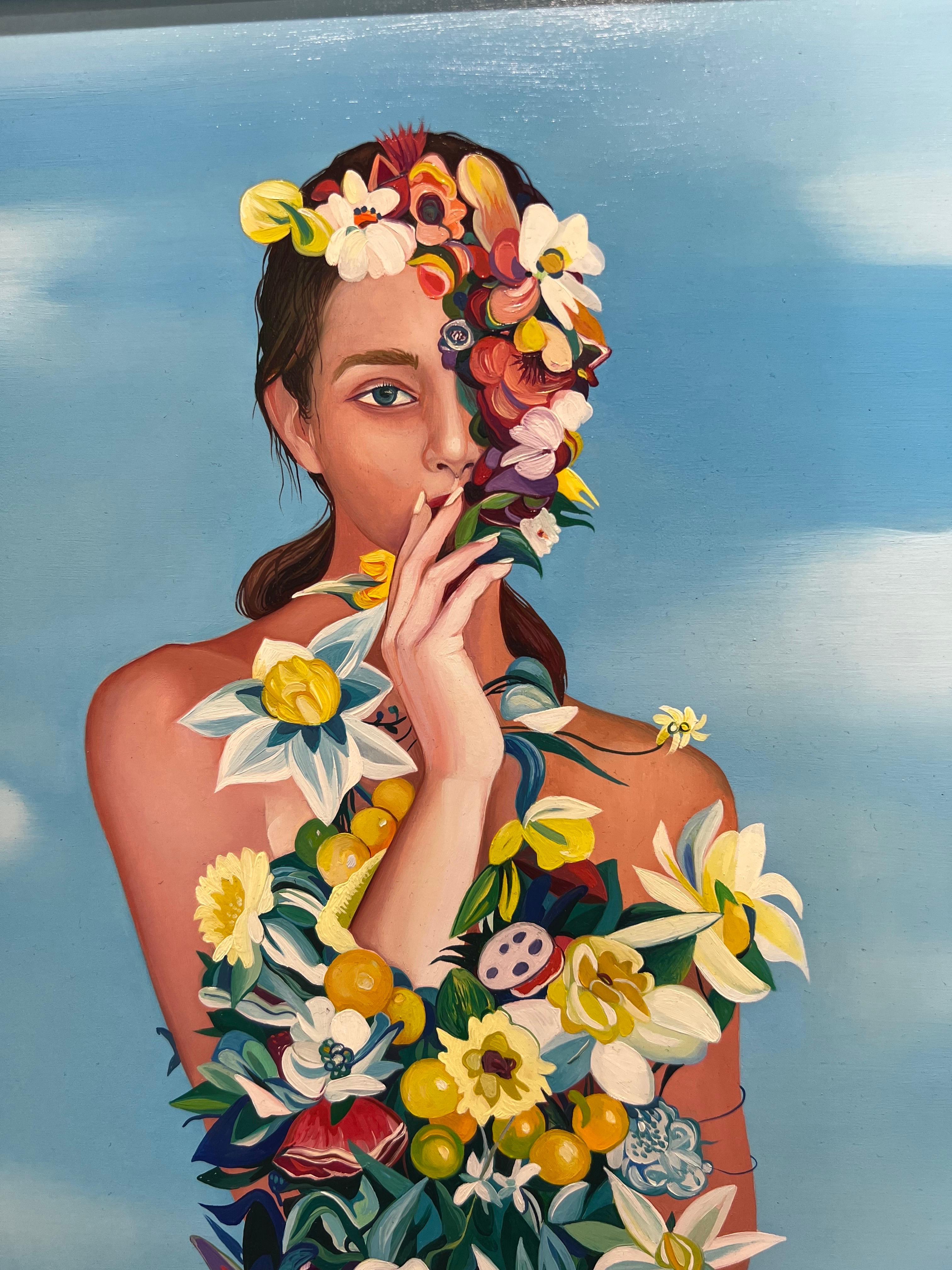 Composizione Fiori Contemporanei, Le menti sono fiori. - Painting Simbolismo di Minas Halaj 