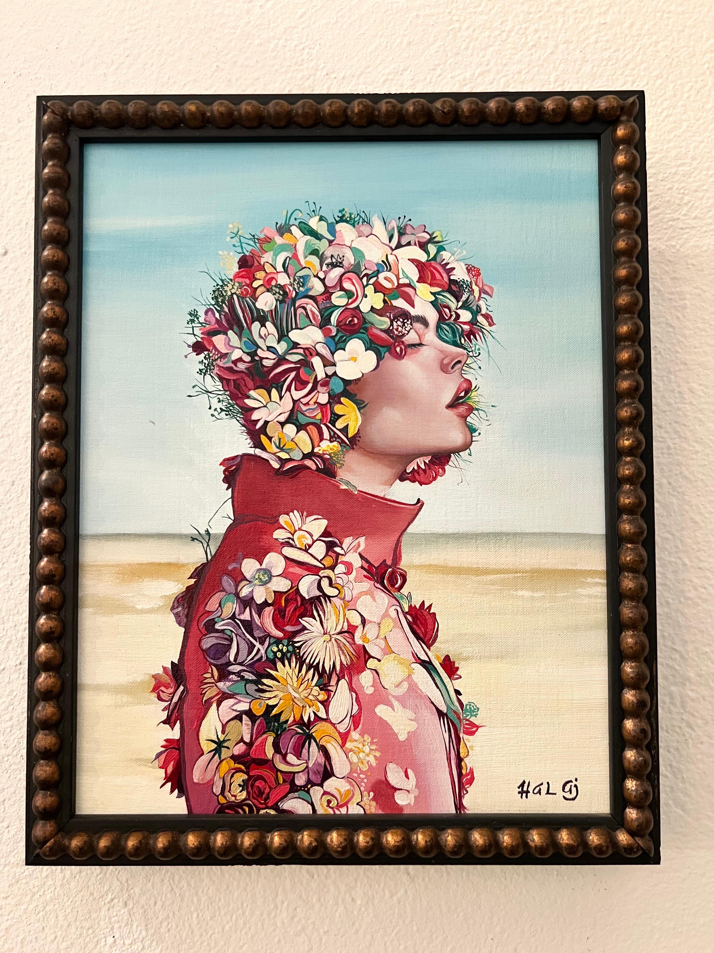 Mentalidad Contemporánea, Mente Contemporánea de las Flores. - Painting de Minas Halaj 