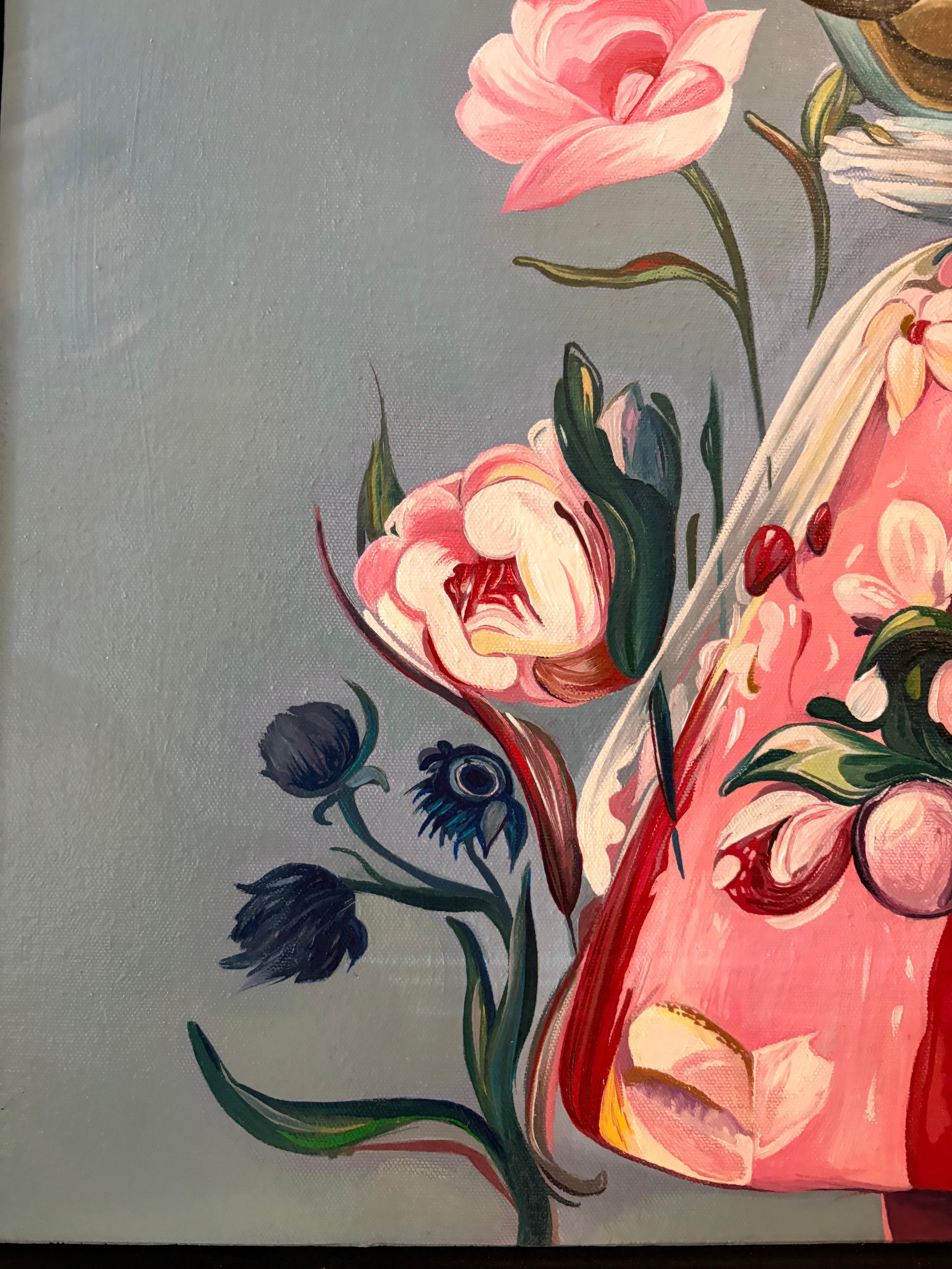 Floral Mickey, zeitgenössische Kunst der Blumen. im Angebot 2