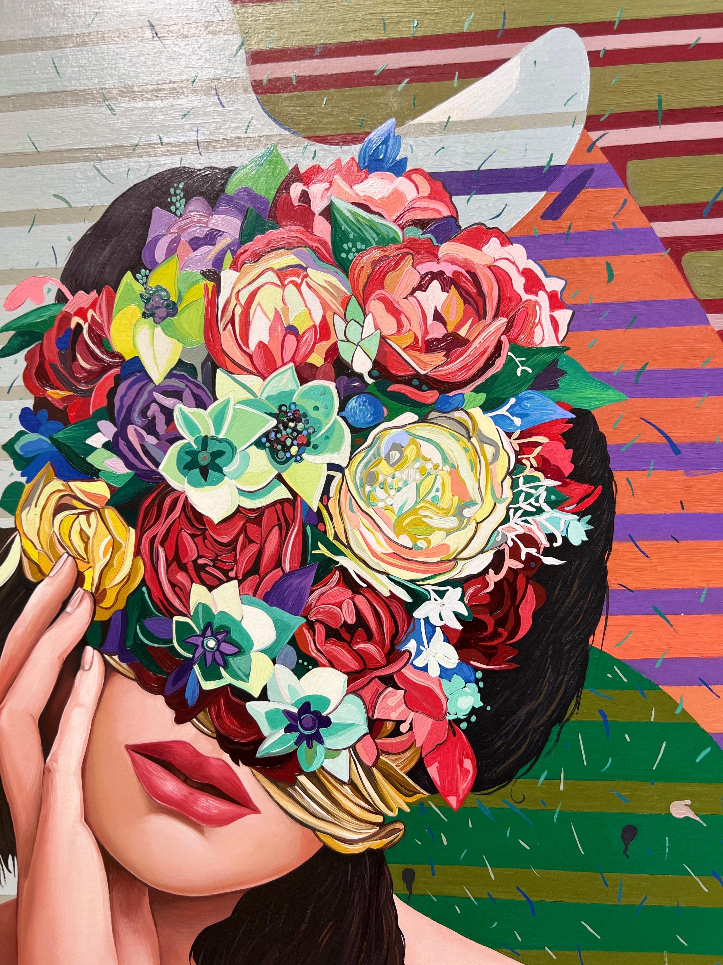 Retrato floral abstracto, Floral . 3