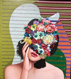 Retrato floral abstracto, Floral .
