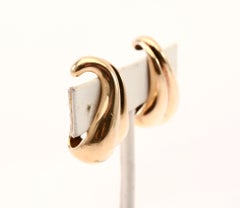 Minas Spiridis Biomorphic Gold Earrings