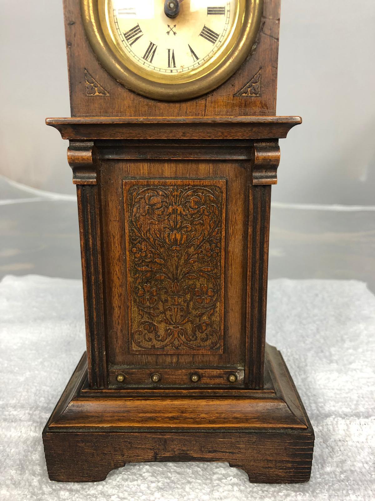 English Minature Grandfather Clock, Cerca, 1890