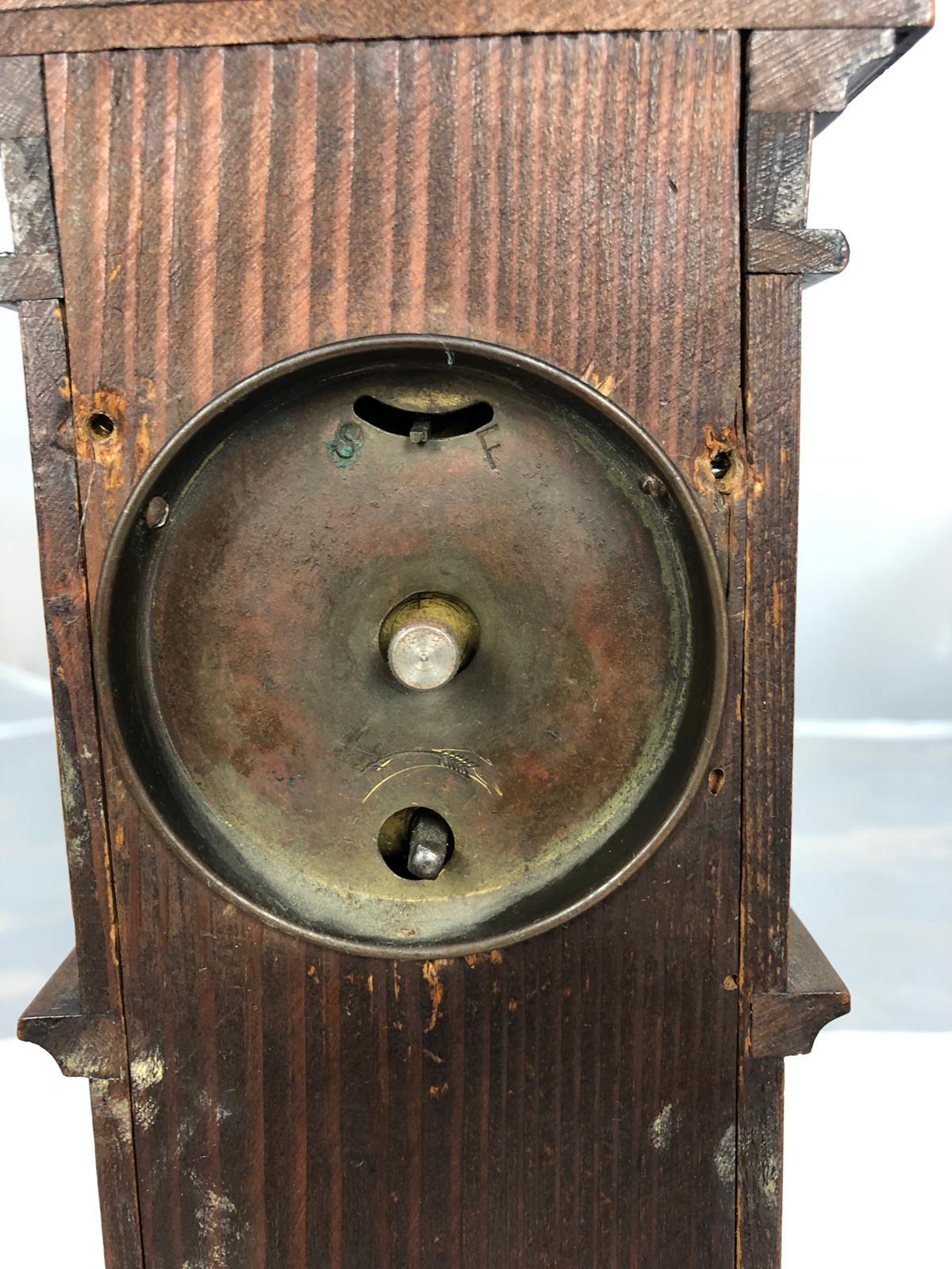 Wood Minature Grandfather Clock, Cerca, 1890