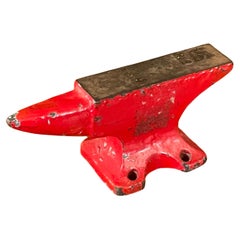 Vintage Minature Red Anvil Paperweight