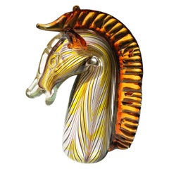 Minchella Murano Glass Horse Sculpture 