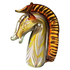 Minchella Murano Glass Horse Sculpture
