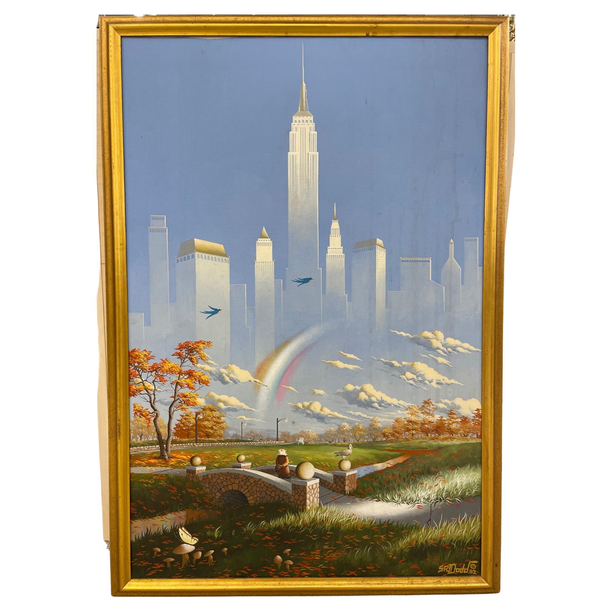 Framed Steve R. Dodd Sci-Fi Fantasy Illustration Painting For Sale