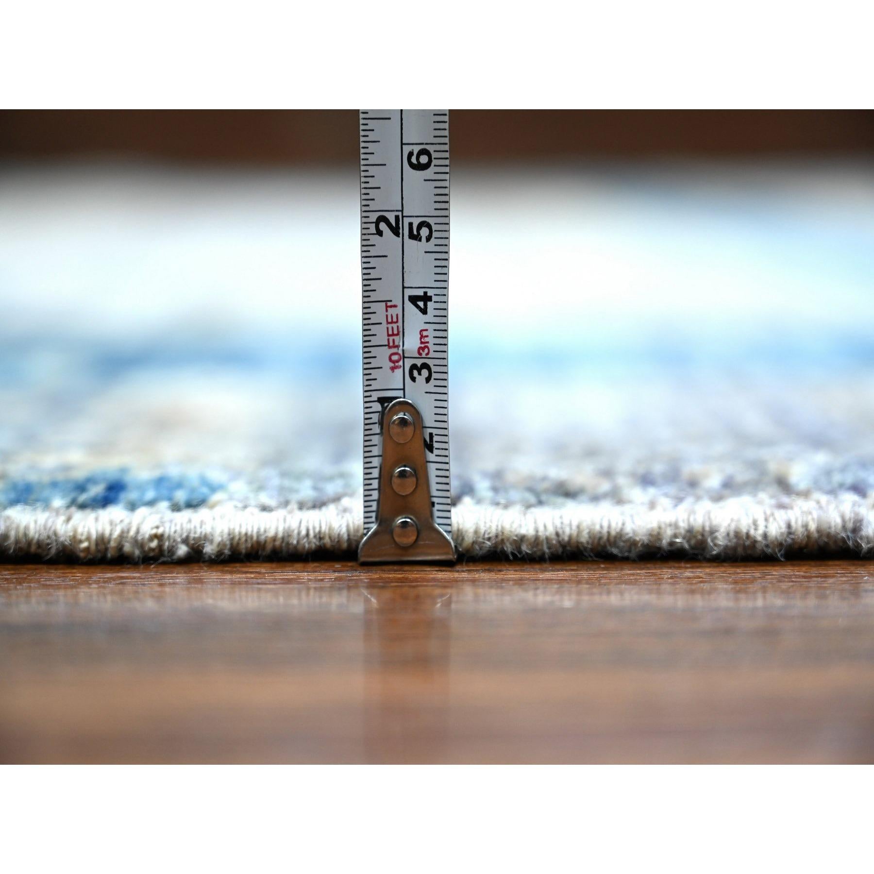 Tapis oriental gris attentionné Kashkuli Gabbeh noué à la main 9'1